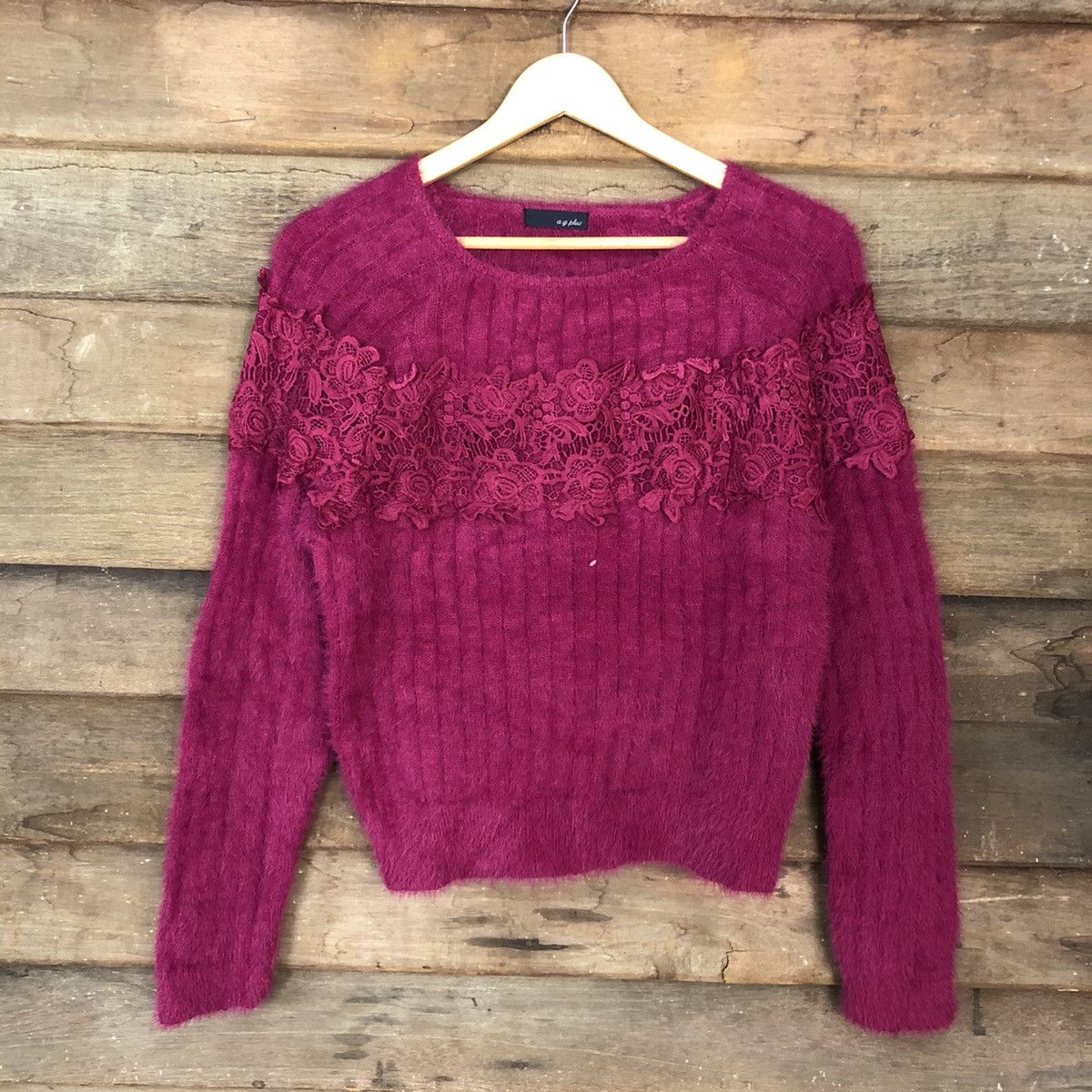 City Streets DLL A.G .Plus Pink Mohair Shag Shaggy Knitwear #c1065 Size S / US 4 / IT 40 - 8 Thumbnail