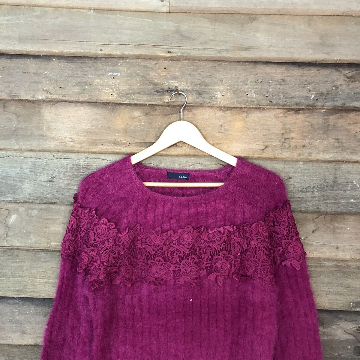 City Streets DLL A.G .Plus Pink Mohair Shag Shaggy Knitwear #c1065 Size S / US 4 / IT 40 - 2 Thumbnail