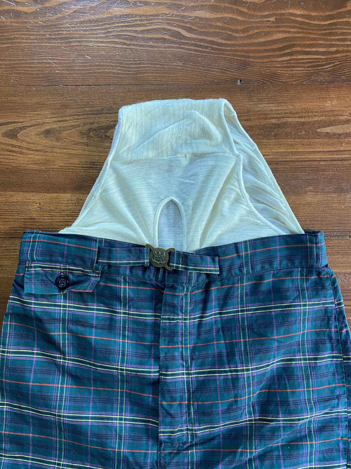 Robert Bruce Vintage 40s/50s Robert Bruce Seafarer Plaid Swim Trunk Short Size US 28 / EU 44 - 8 Thumbnail