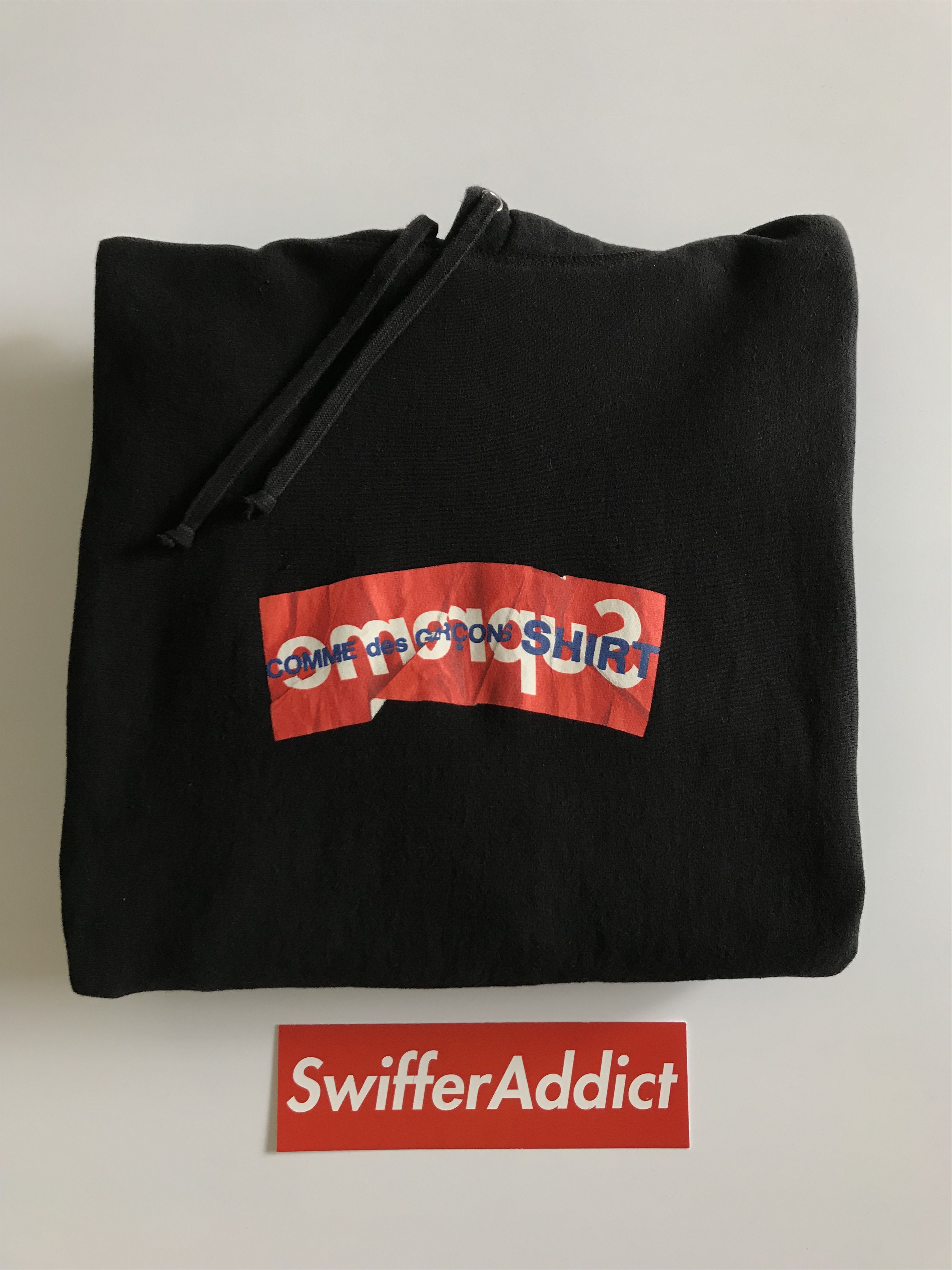 Last Drop Supreme x CDG Box Logo Hooded Sweatshirt SS17 Tops
