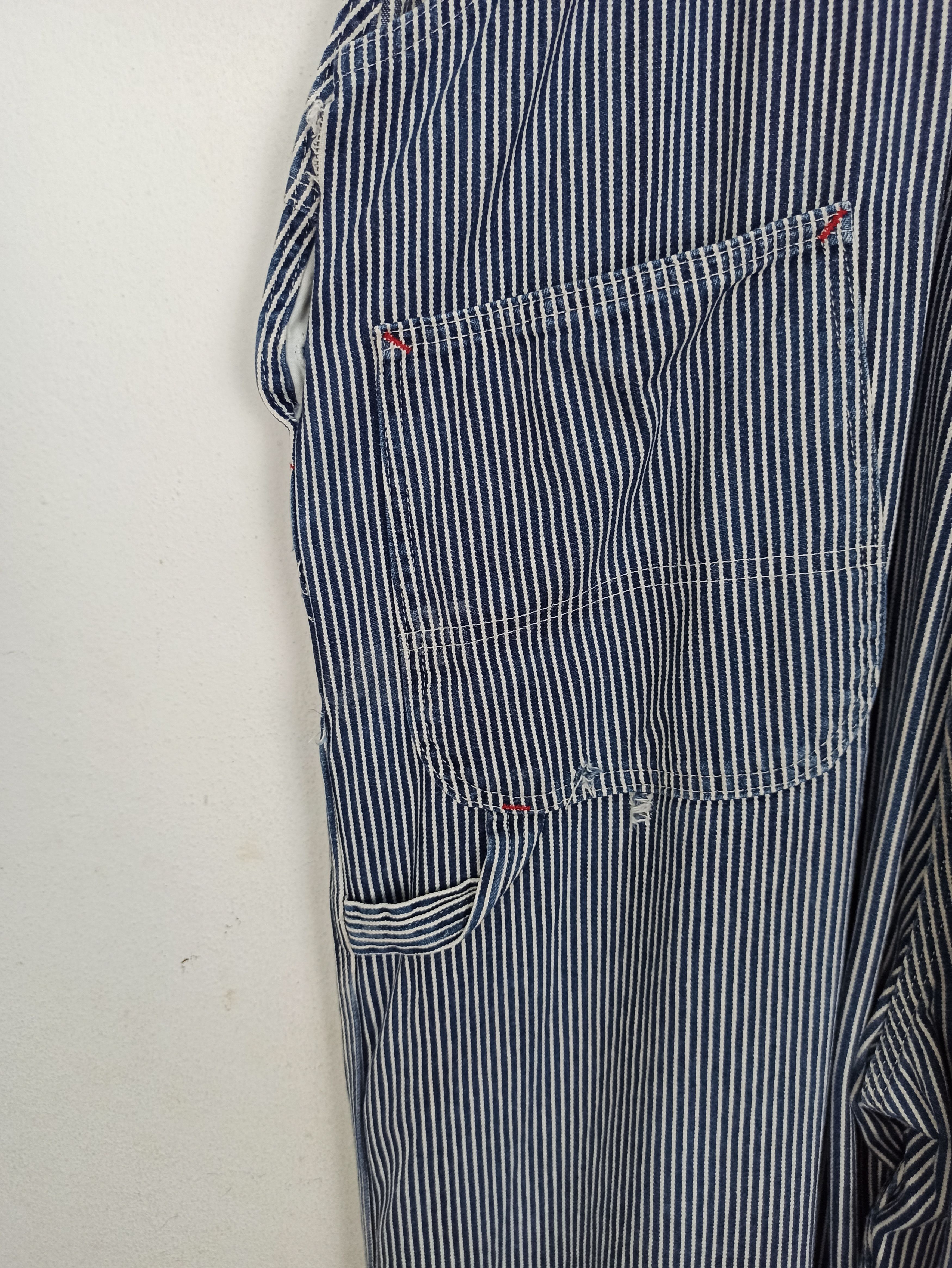 Dickies 🔥Vintage🔥 Dickies Bib Overalls Hickory Stripe OverSize Size US 44 / EU 60 - 11 Thumbnail