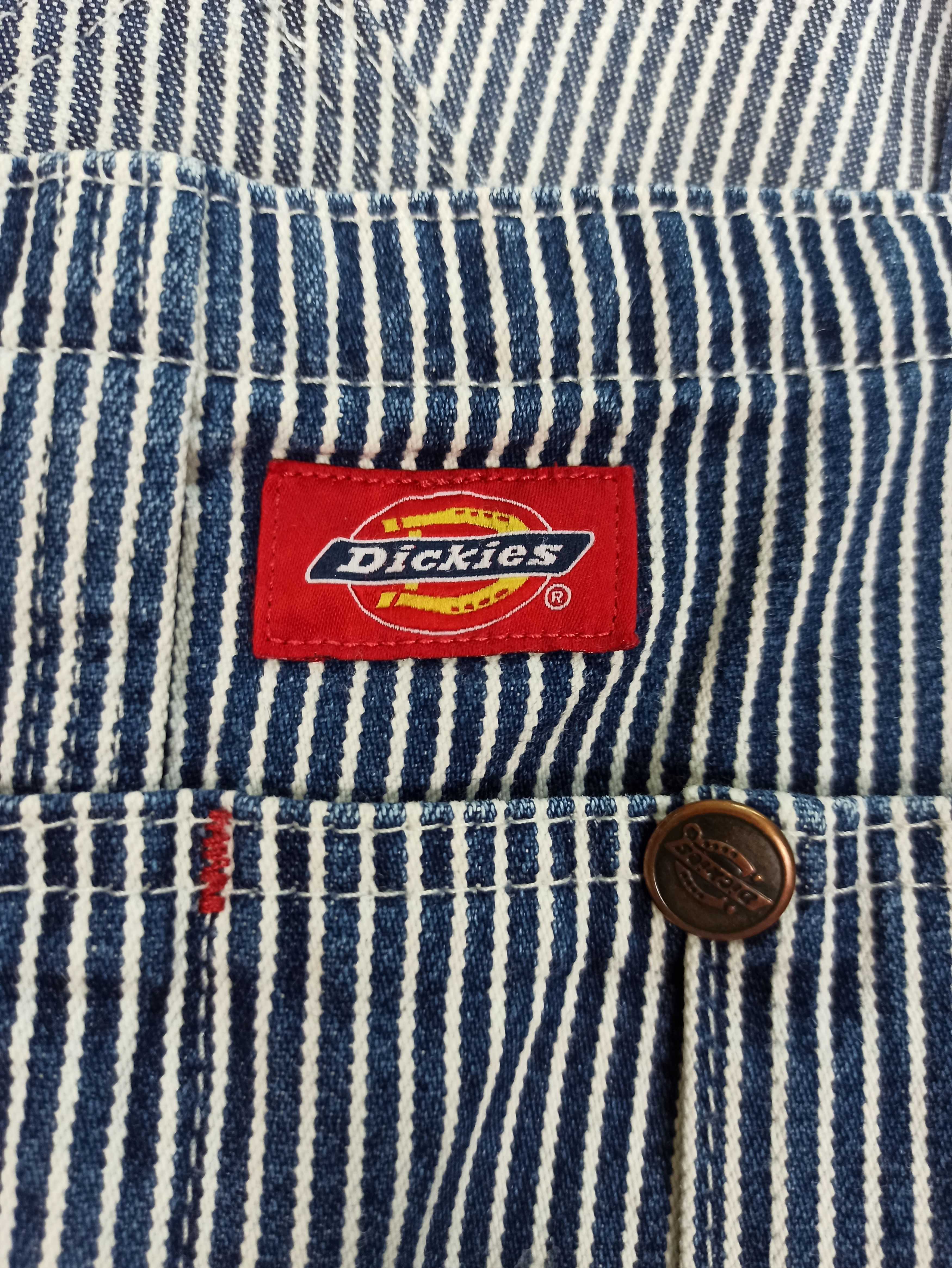 Dickies 🔥Vintage🔥 Dickies Bib Overalls Hickory Stripe OverSize Size US 44 / EU 60 - 3 Thumbnail