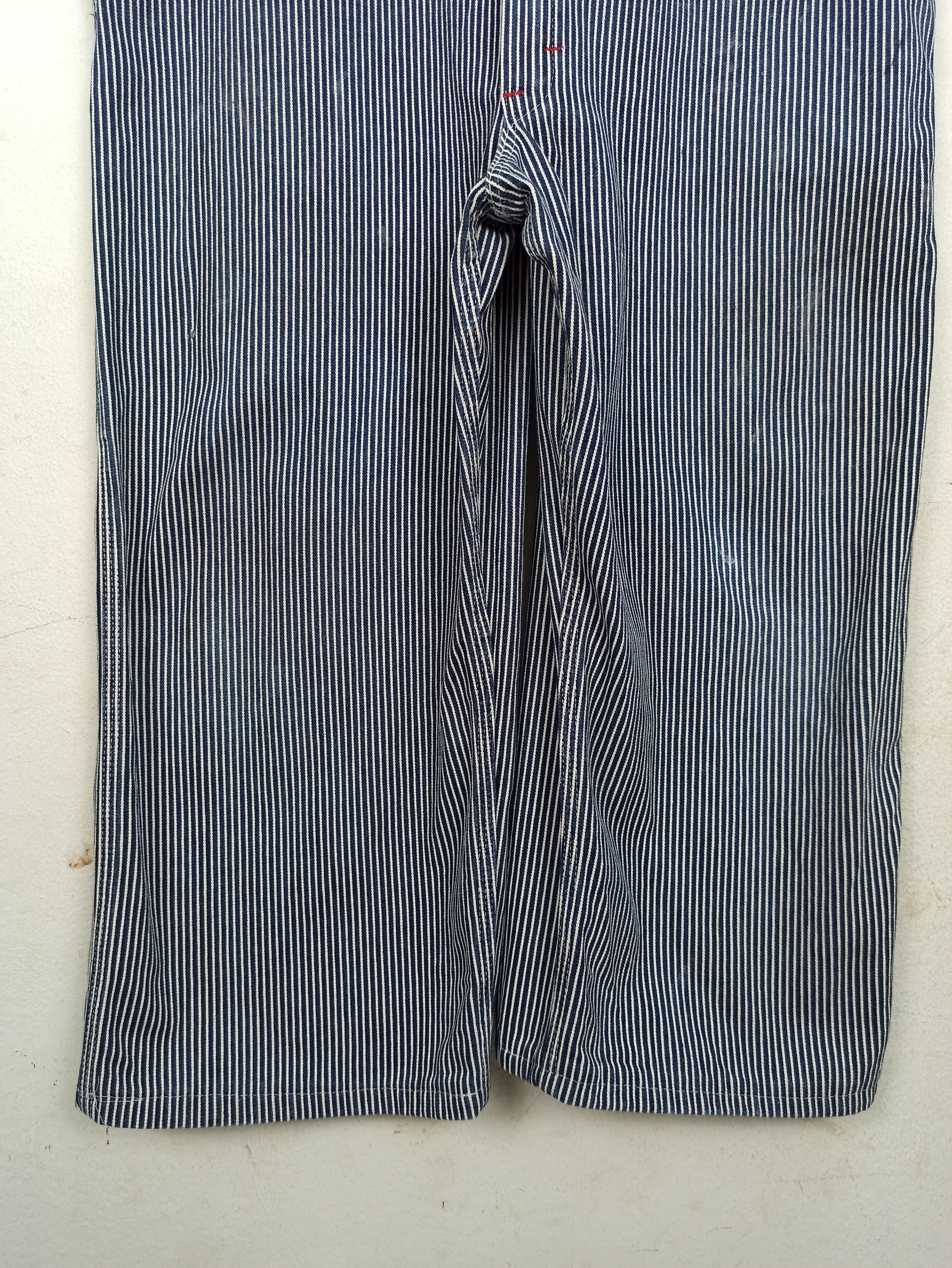 Dickies 🔥Vintage🔥 Dickies Bib Overalls Hickory Stripe OverSize Size US 44 / EU 60 - 5 Thumbnail