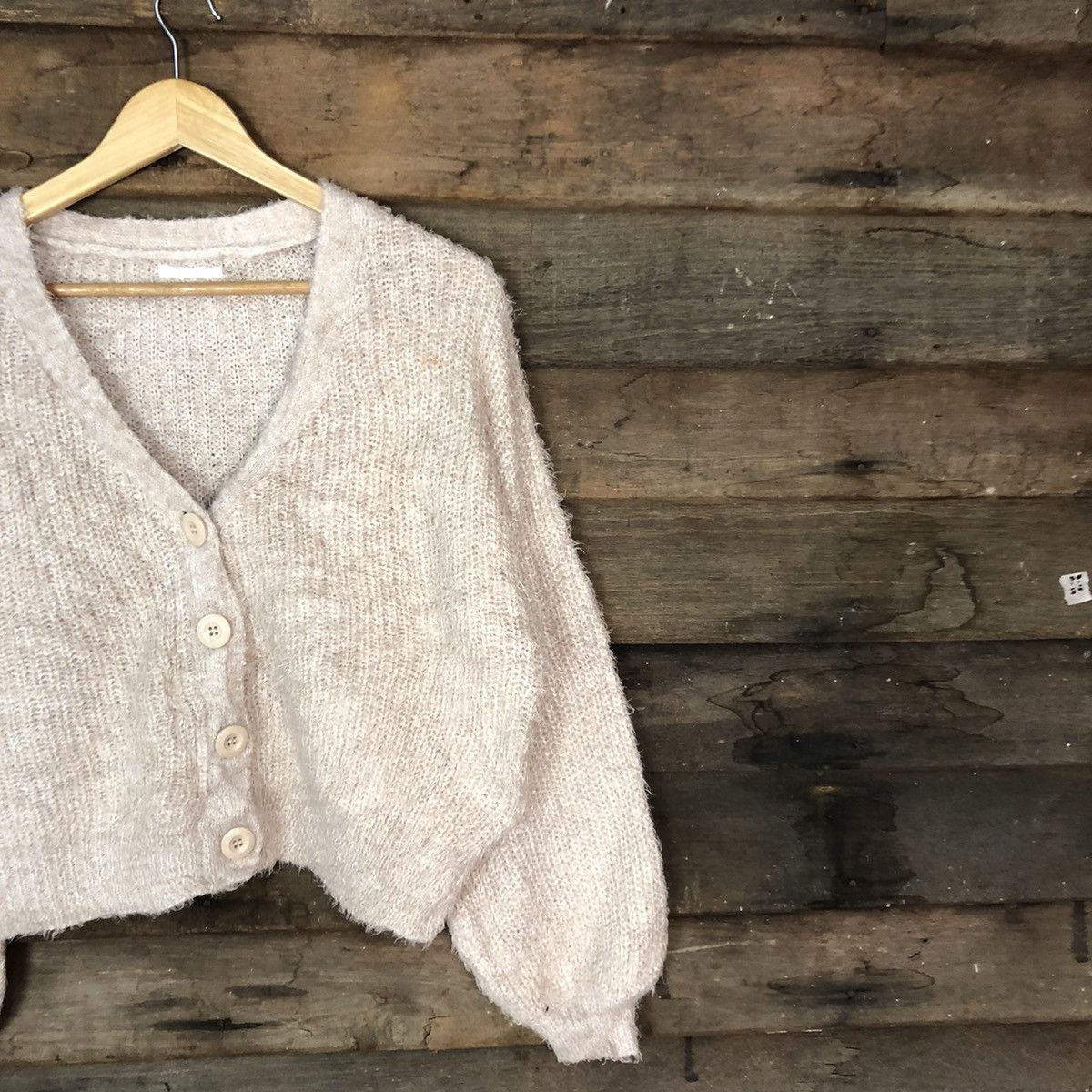 Homespun Knitwear DLL Apres Jour mohair fur shaggy cardigan Knitwear #c1080 Size M / US 6-8 / IT 42-44 - 5 Thumbnail