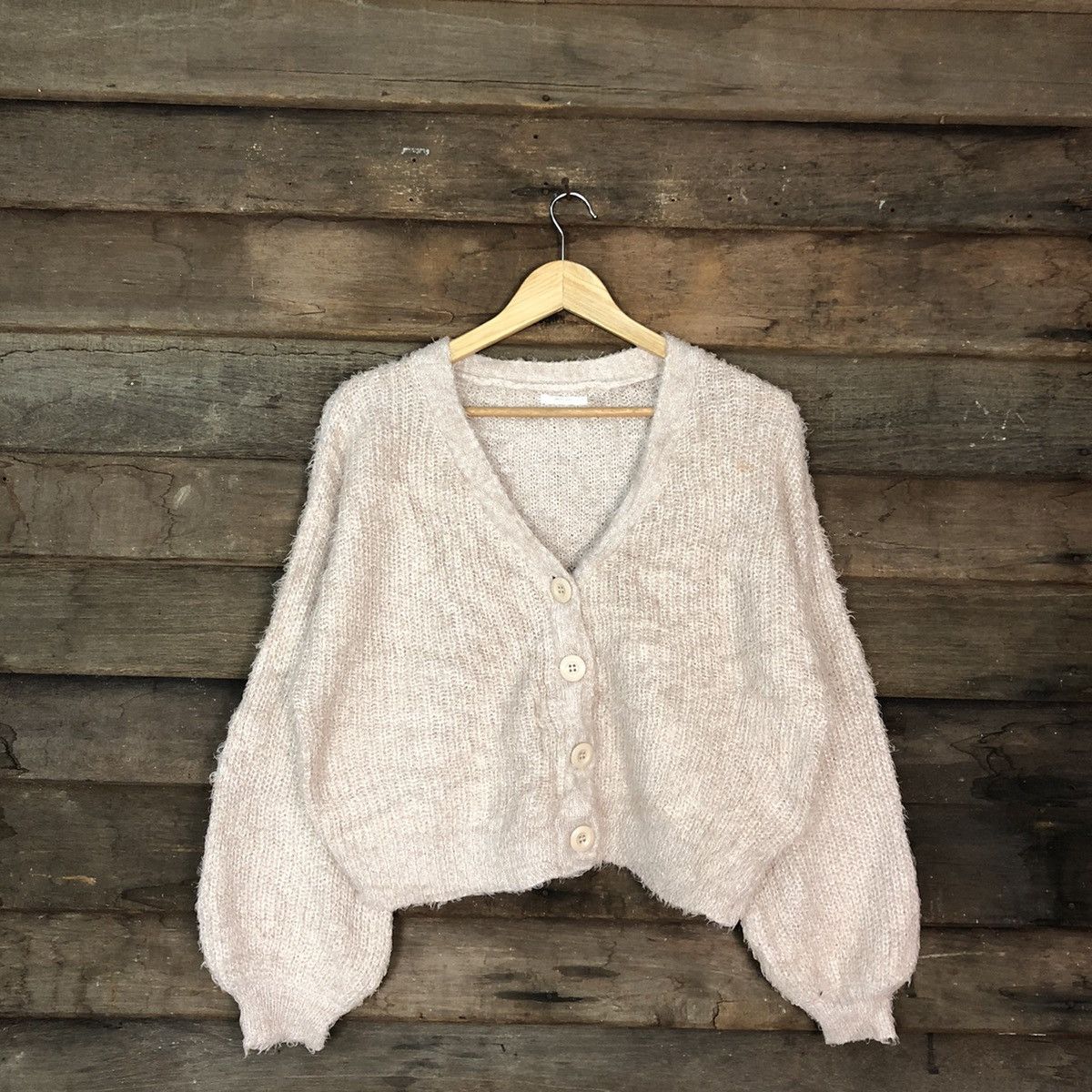 Homespun Knitwear DLL Apres Jour mohair fur shaggy cardigan Knitwear #c1080 Size M / US 6-8 / IT 42-44 - 1 Thumbnail