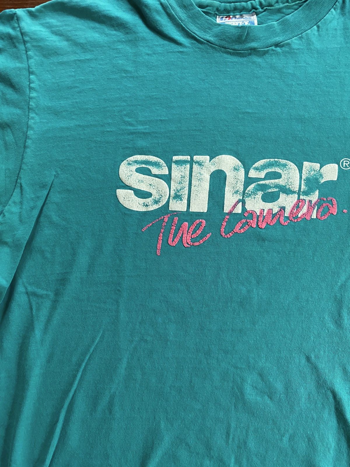 Hanes Vintage Early 90’s Sinar Camera Distressed Single Stitch Tee Size US M / EU 48-50 / 2 - 4 Thumbnail