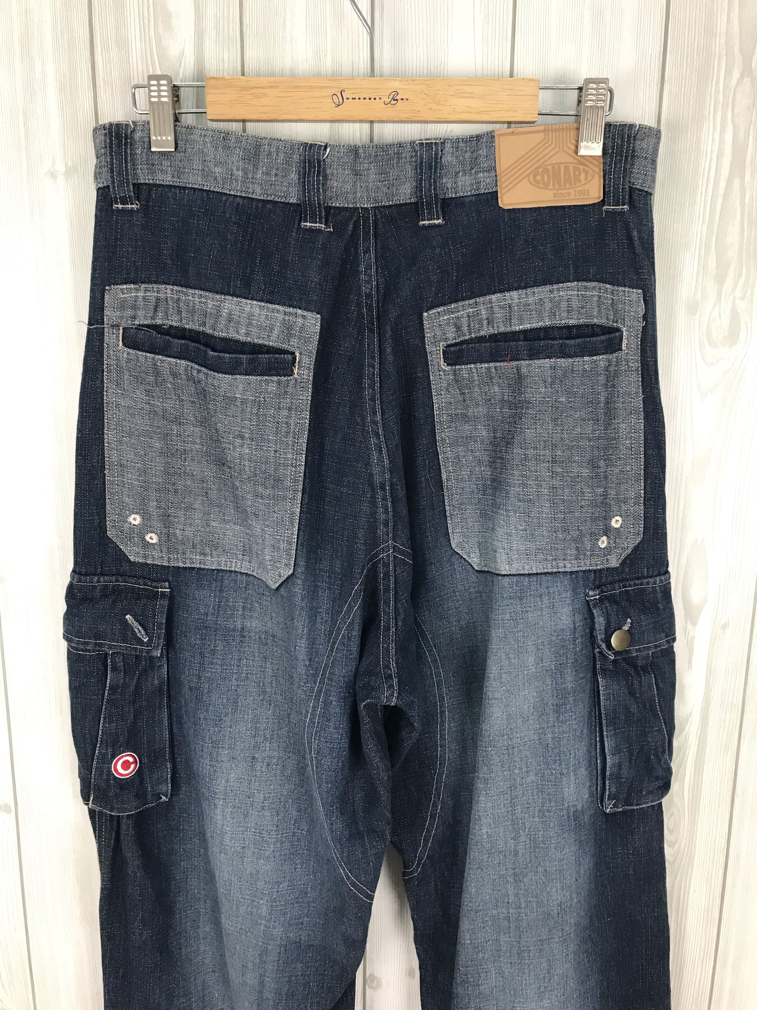 Comme des Garcons × Undercover Japanese Brand CONART Baggy Cargo Denim Jeans Size US 31 - 15 Thumbnail