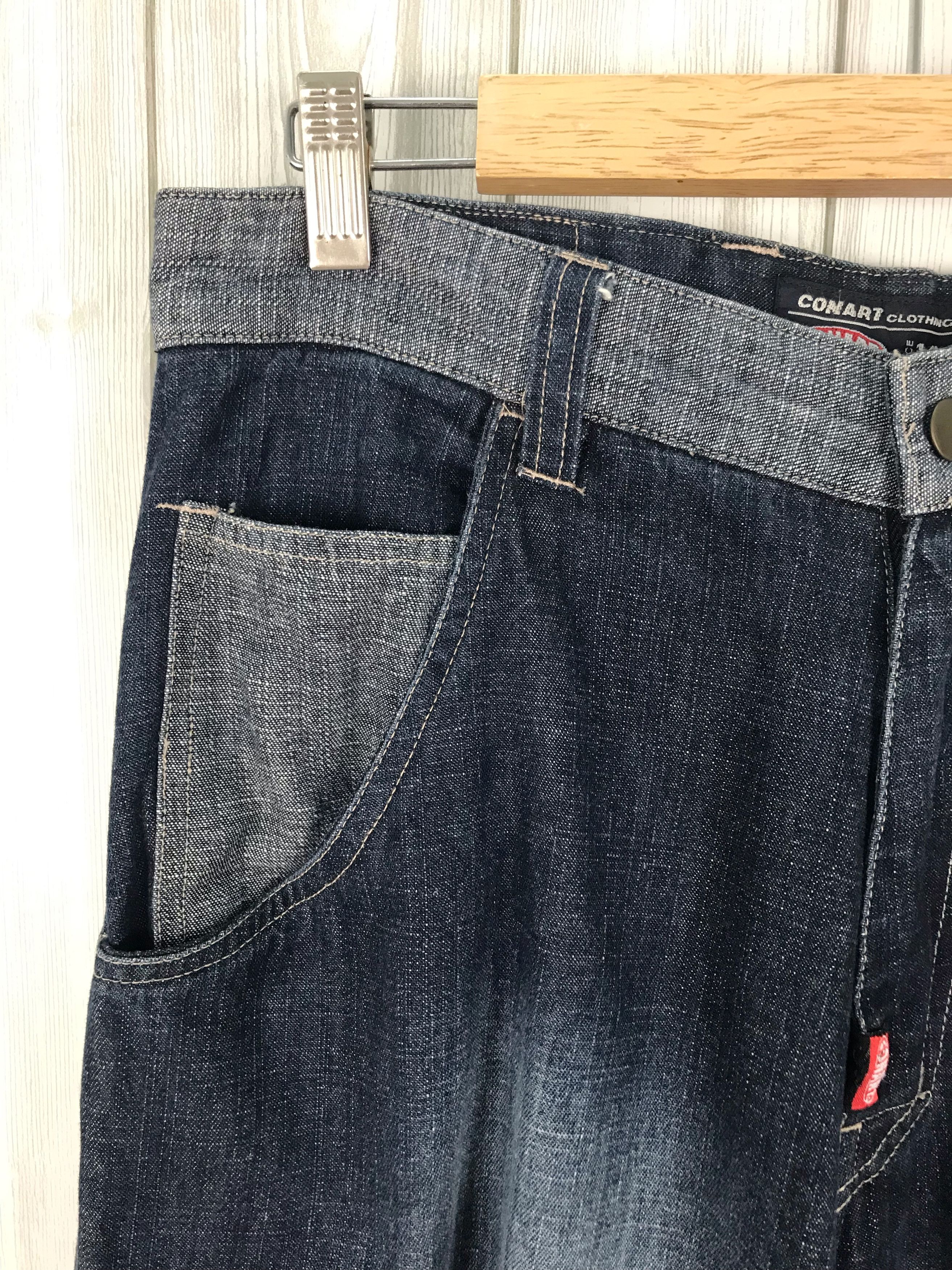 Comme des Garcons × Undercover Japanese Brand CONART Baggy Cargo Denim Jeans Size US 31 - 4 Thumbnail
