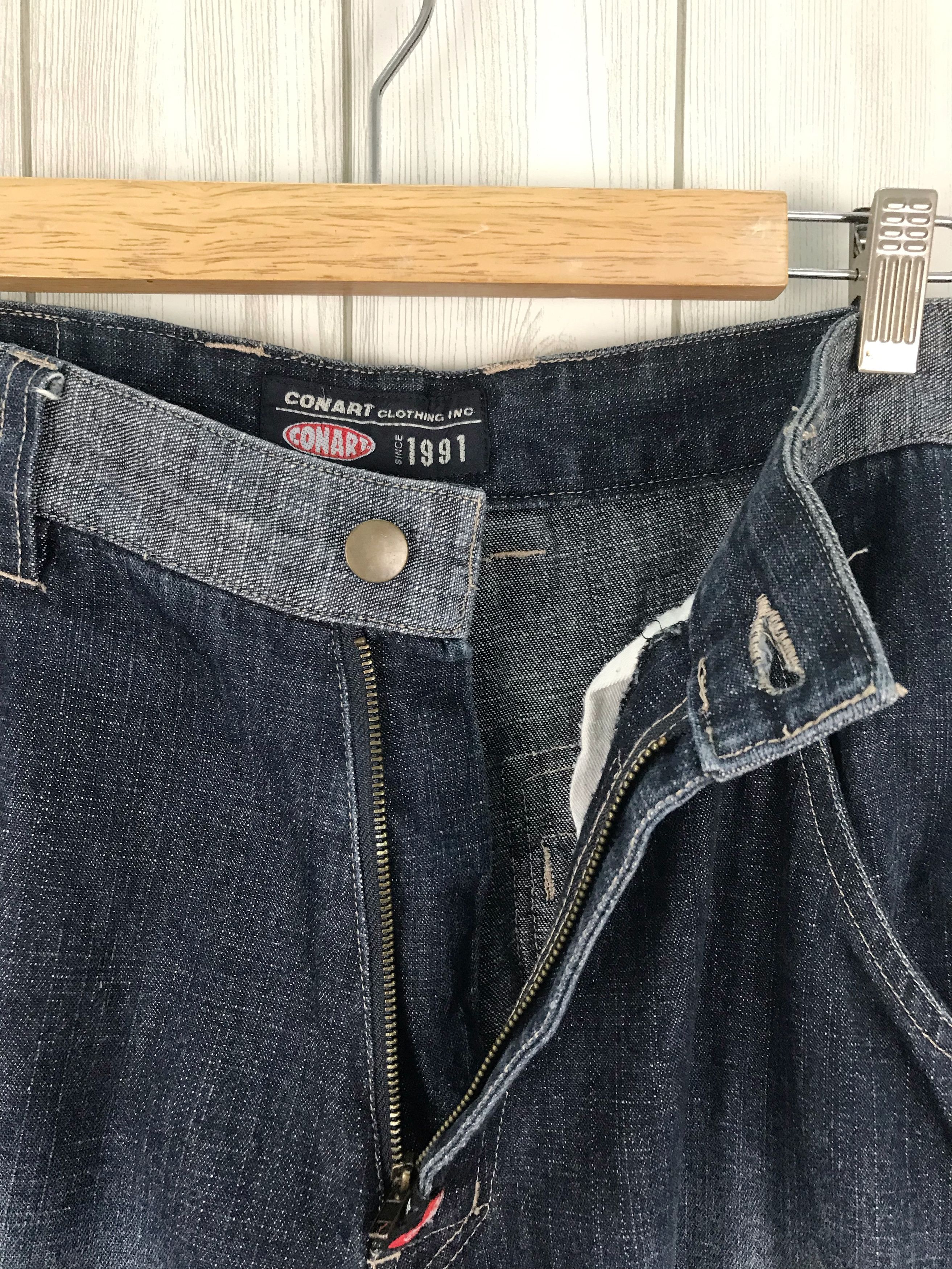 Comme des Garcons × Undercover Japanese Brand CONART Baggy Cargo Denim Jeans Size US 31 - 22 Thumbnail