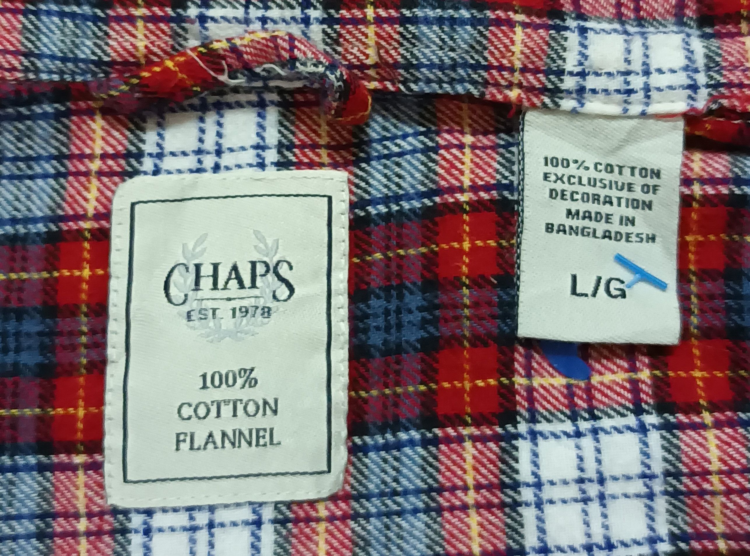 Chaps × Flannel 🔥 CHAPS FLANNEL BUTTON UP SINGLE POCKET Size US L / EU 52-54 / 3 - 3 Thumbnail