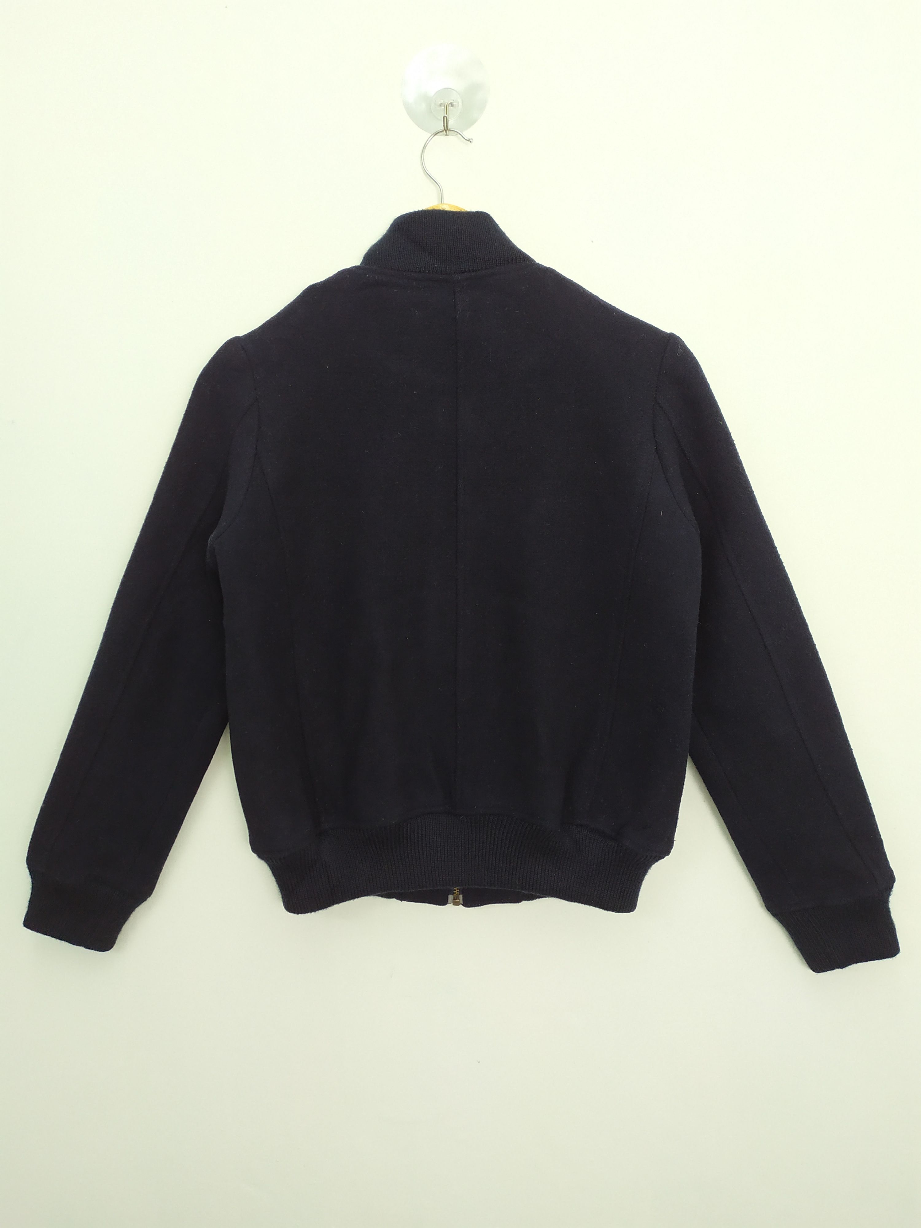 Melrose MELROSE BLACK BLANK WOOL VARSITY JACKET Size US M / EU 48-50 / 2 - 8 Thumbnail