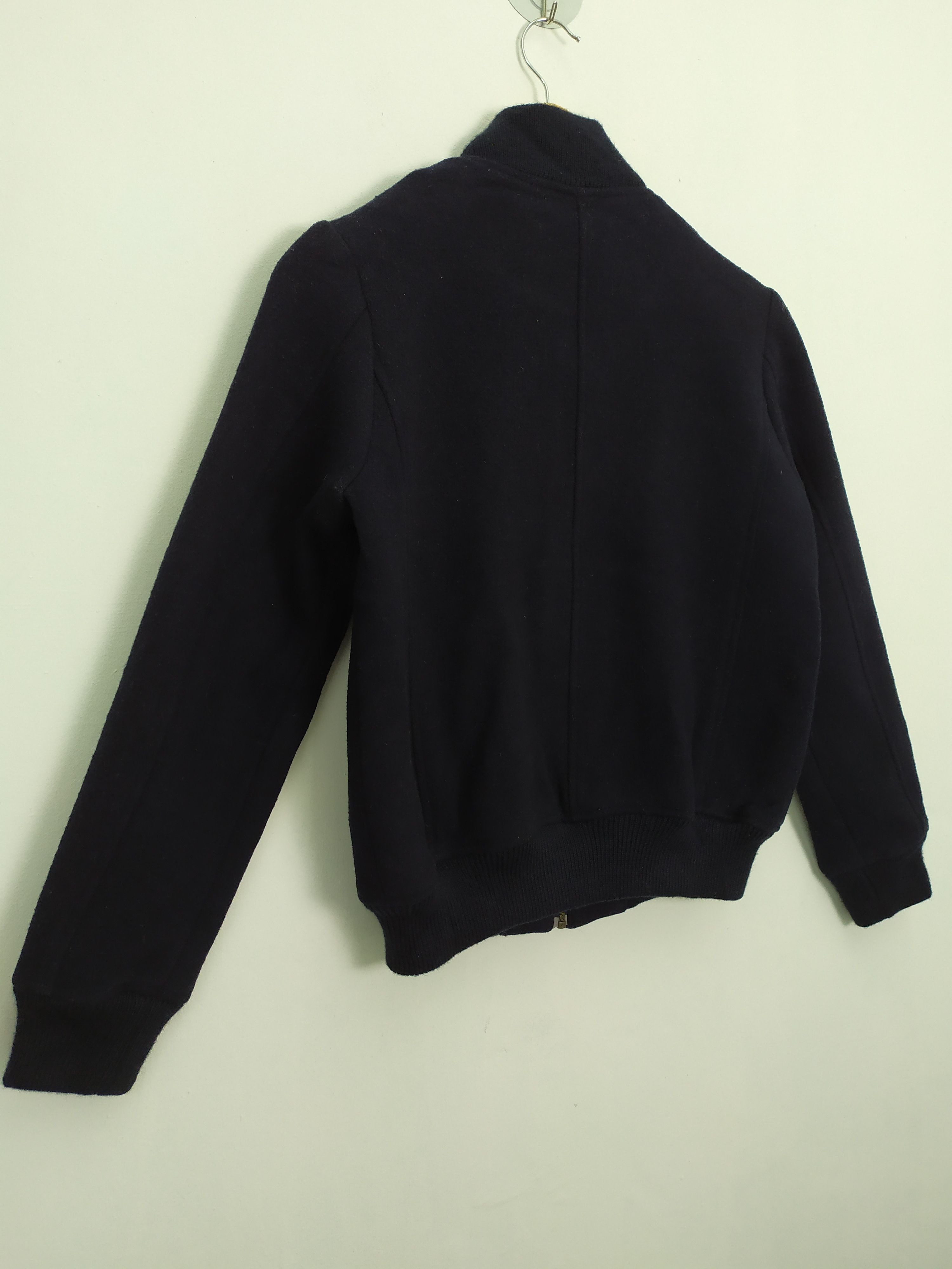 Melrose MELROSE BLACK BLANK WOOL VARSITY JACKET Size US M / EU 48-50 / 2 - 9 Thumbnail