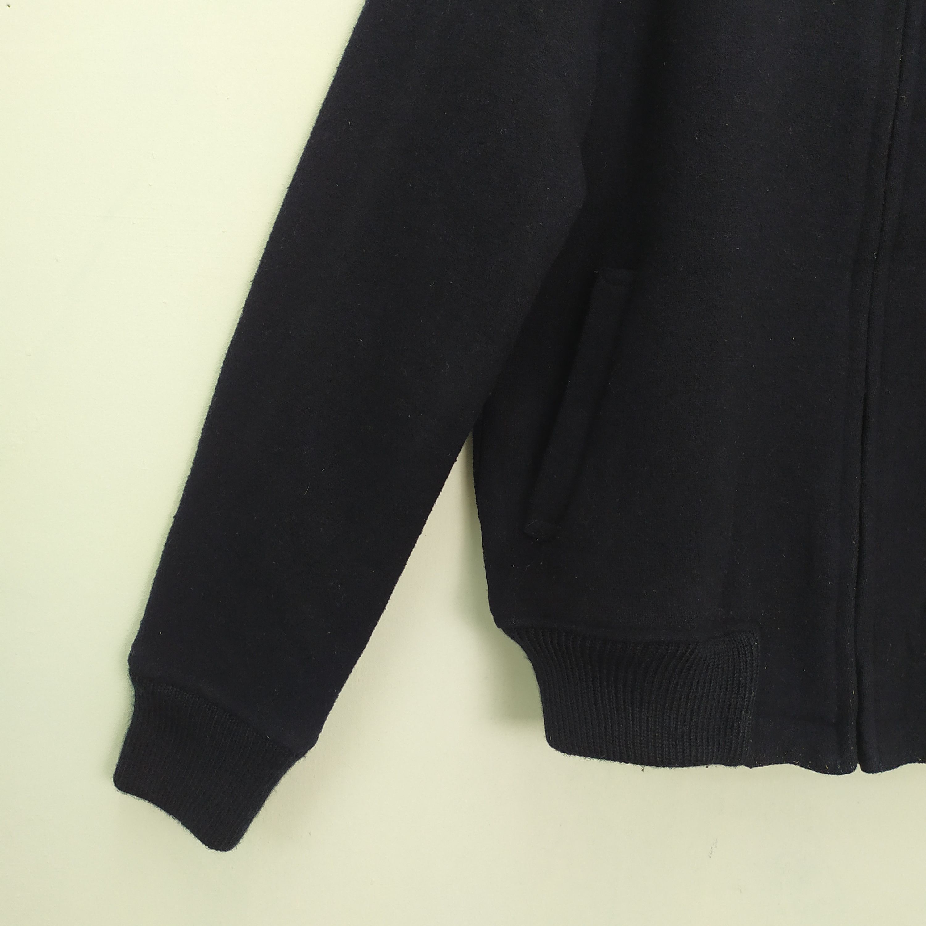 Melrose MELROSE BLACK BLANK WOOL VARSITY JACKET Size US M / EU 48-50 / 2 - 3 Thumbnail