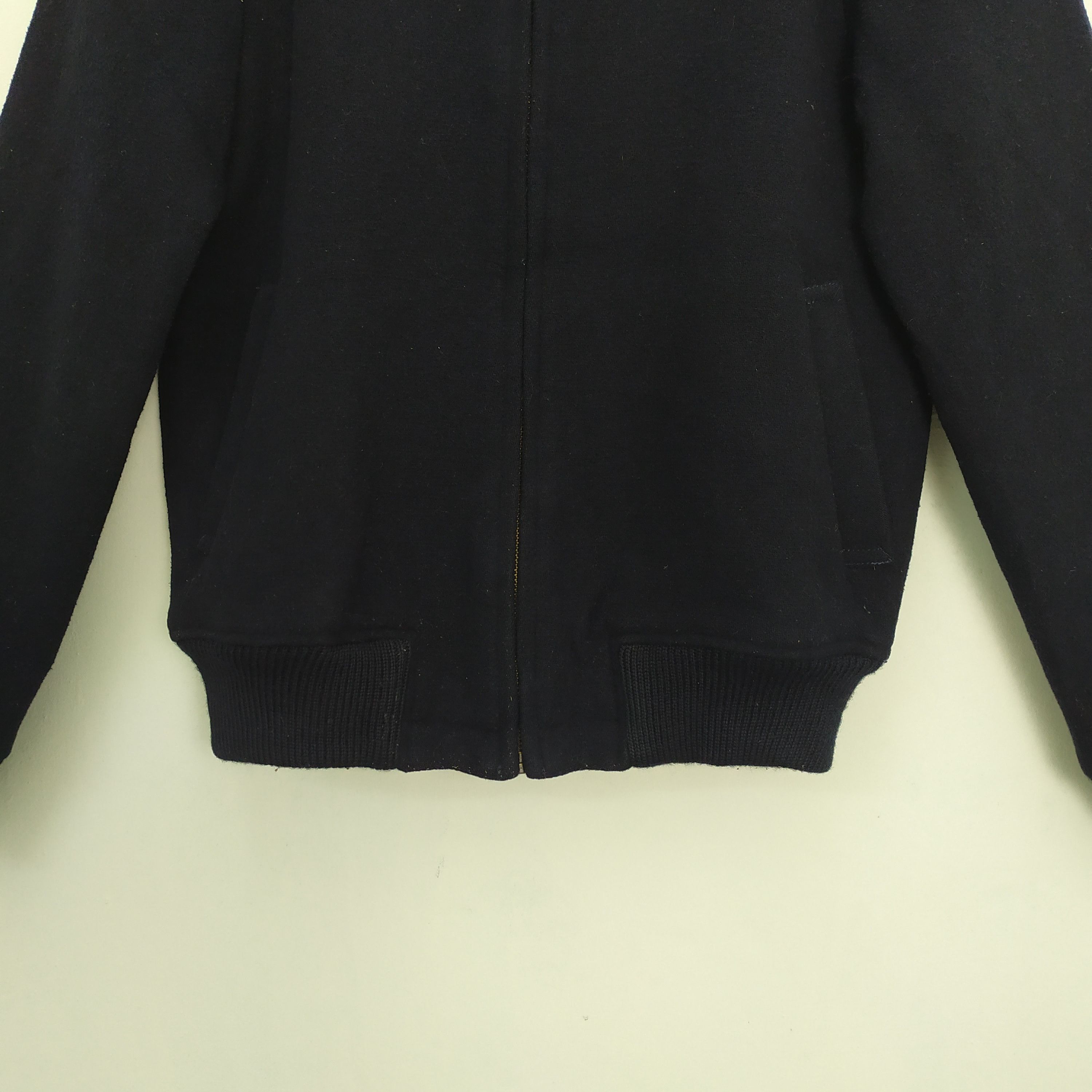Melrose MELROSE BLACK BLANK WOOL VARSITY JACKET Size US M / EU 48-50 / 2 - 6 Thumbnail