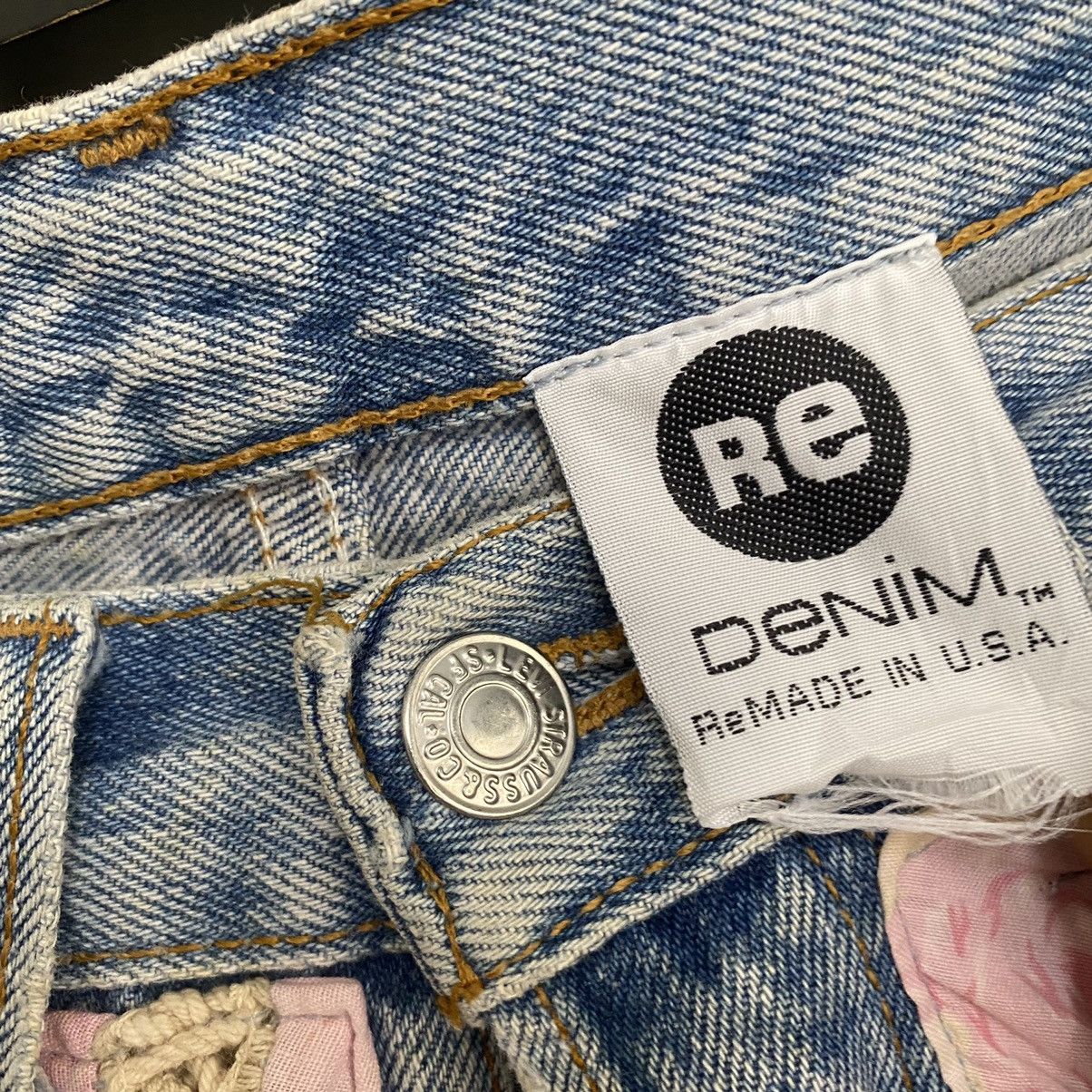 Levi's Vintage 90s ReMade Levis 501 Patchwork Floral Jeans 28x28 Size US 28 / EU 44 - 10 Thumbnail