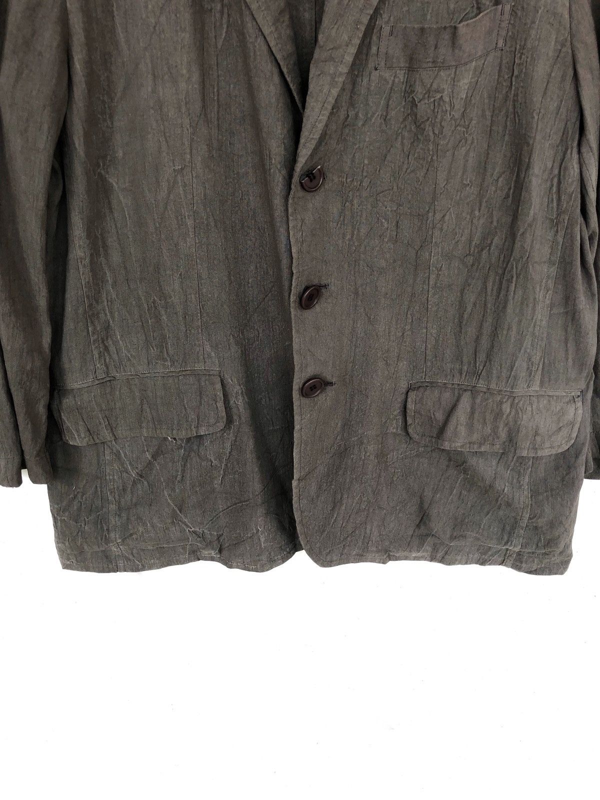 Issey Miyake ARCHIVE🔥Issey Miyake Men Linen Hem Coat Jacket Size US L / EU 52-54 / 3 - 3 Thumbnail