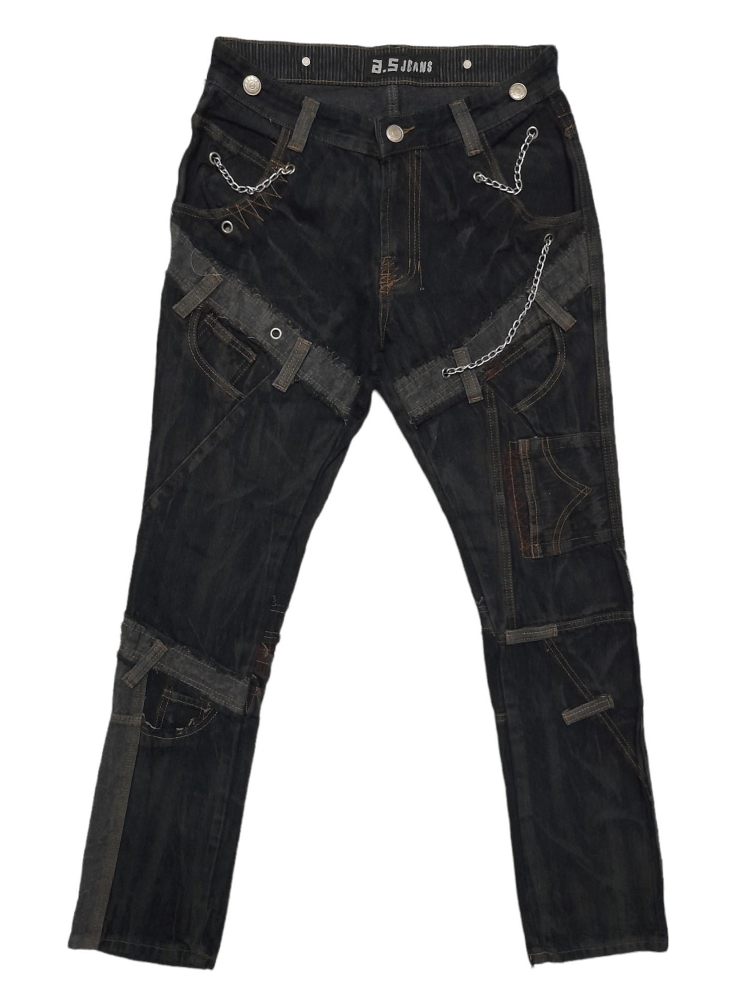 image of Distressed Denim x Seditionaries Aston Punk Denim Distressed (E122) in Blue, Men's (Size 30)