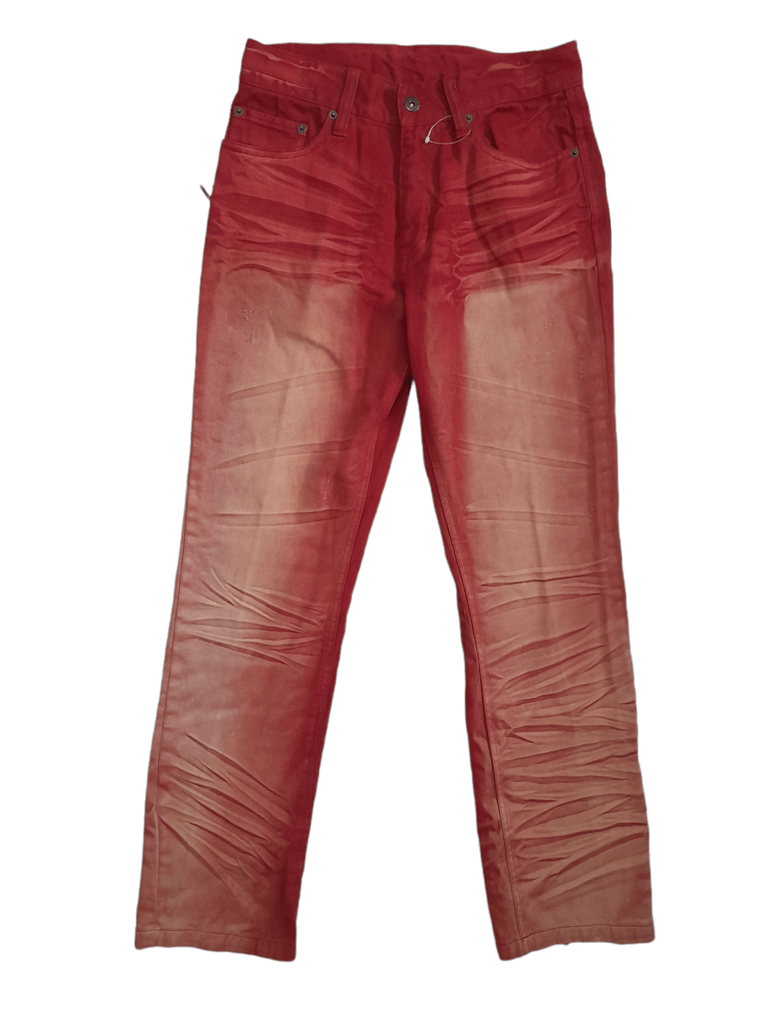 Japanese Brand Clone Devgru Red Distressed Denim Punk (E124) W28 Size US 28 / EU 44 - 6 Thumbnail