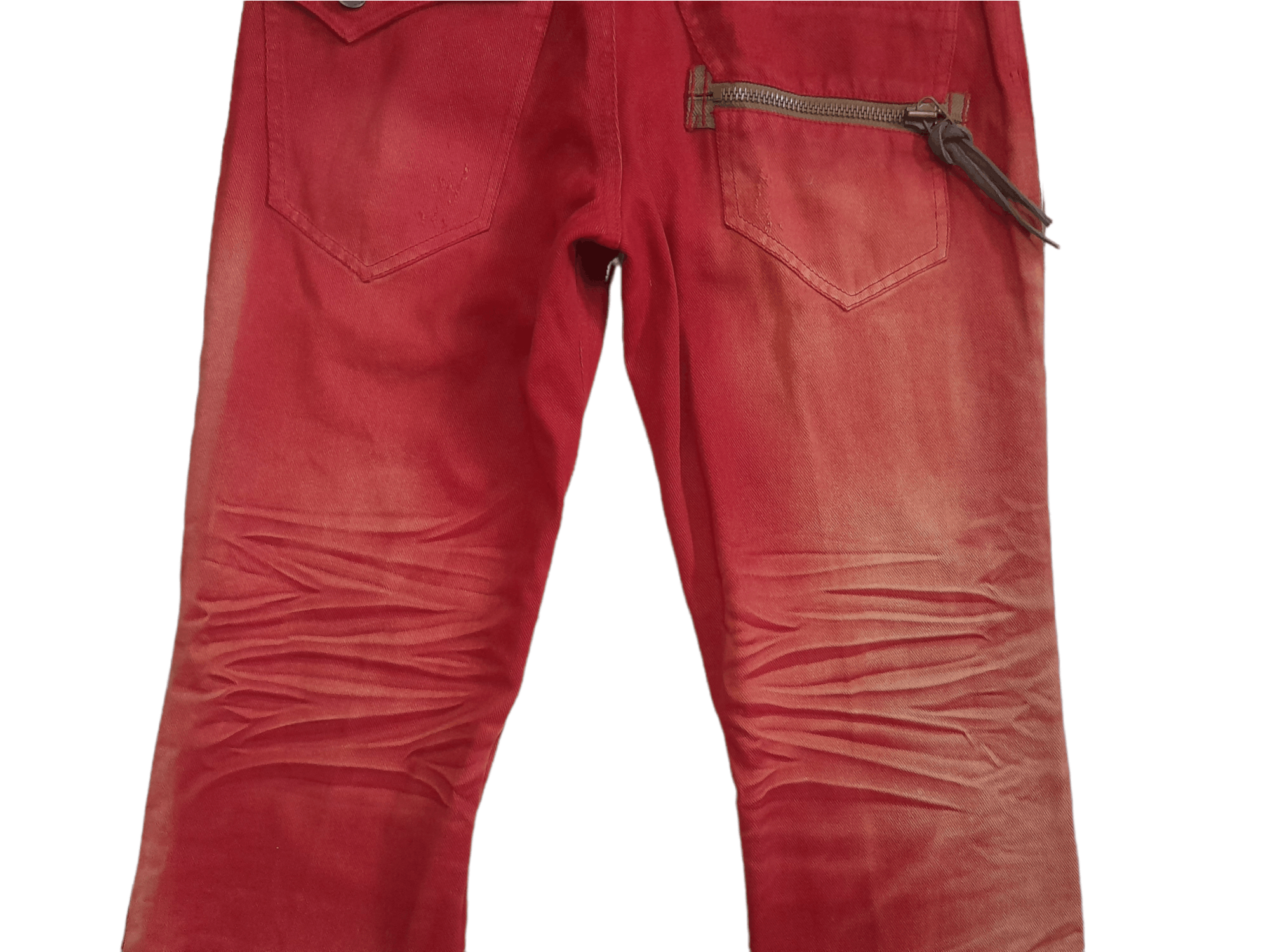 Japanese Brand Clone Devgru Red Distressed Denim Punk (E124) W28 Size US 28 / EU 44 - 3 Thumbnail