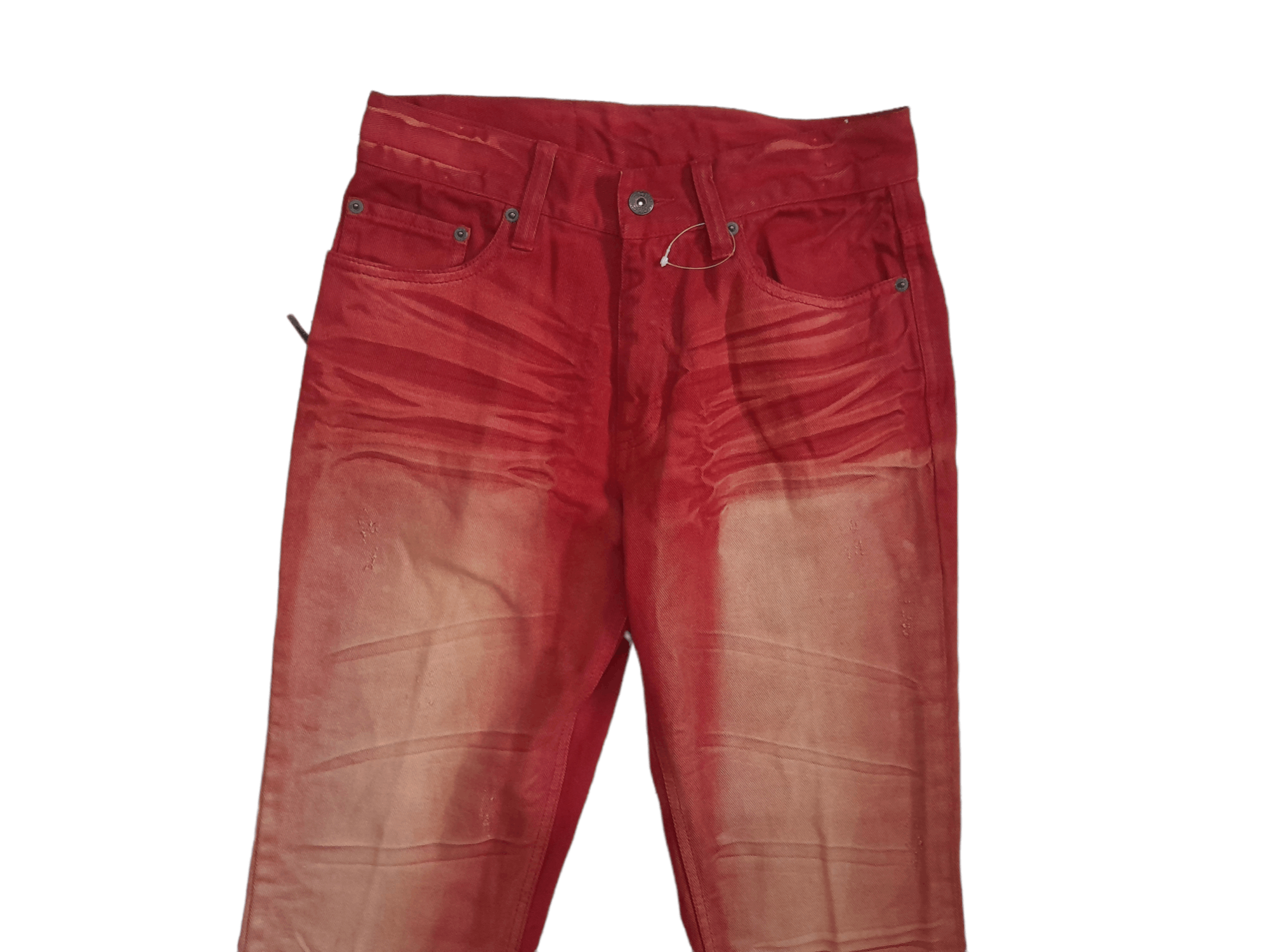 Japanese Brand Clone Devgru Red Distressed Denim Punk (E124) W28 Size US 28 / EU 44 - 8 Thumbnail