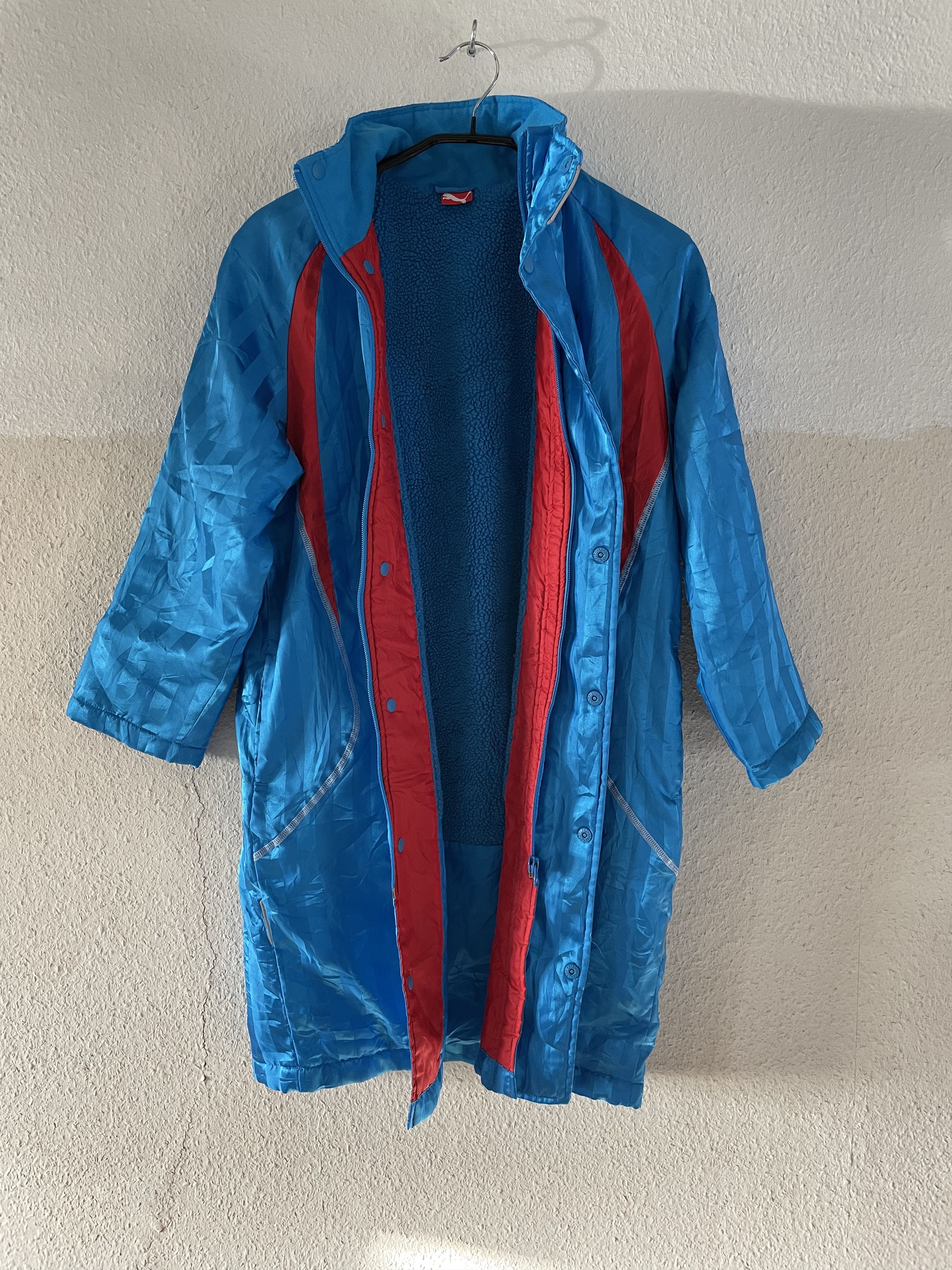 Puma × Vintage long parka bomber fleece coat jacket - not leather biker Size US M / EU 48-50 / 2 - 2 Thumbnail