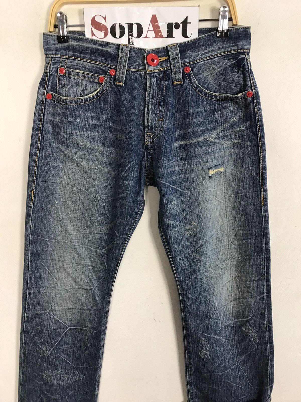 Japanese Brand × Vintage Vintage Cocolulu Distressed Denim Jeans Style Size US 32 / EU 48 - 3 Thumbnail
