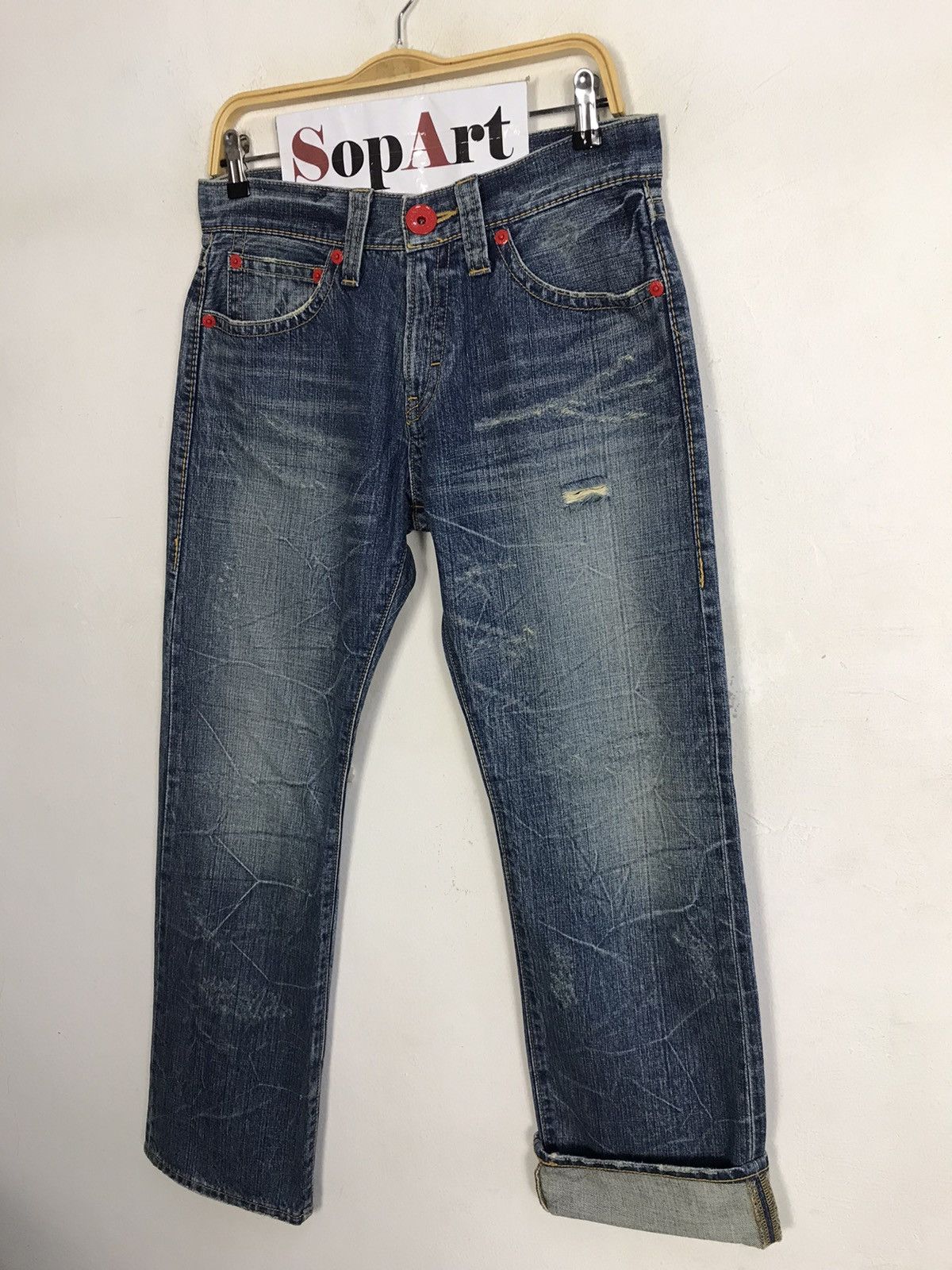 Japanese Brand × Vintage Vintage Cocolulu Distressed Denim Jeans Style Size US 32 / EU 48 - 4 Thumbnail