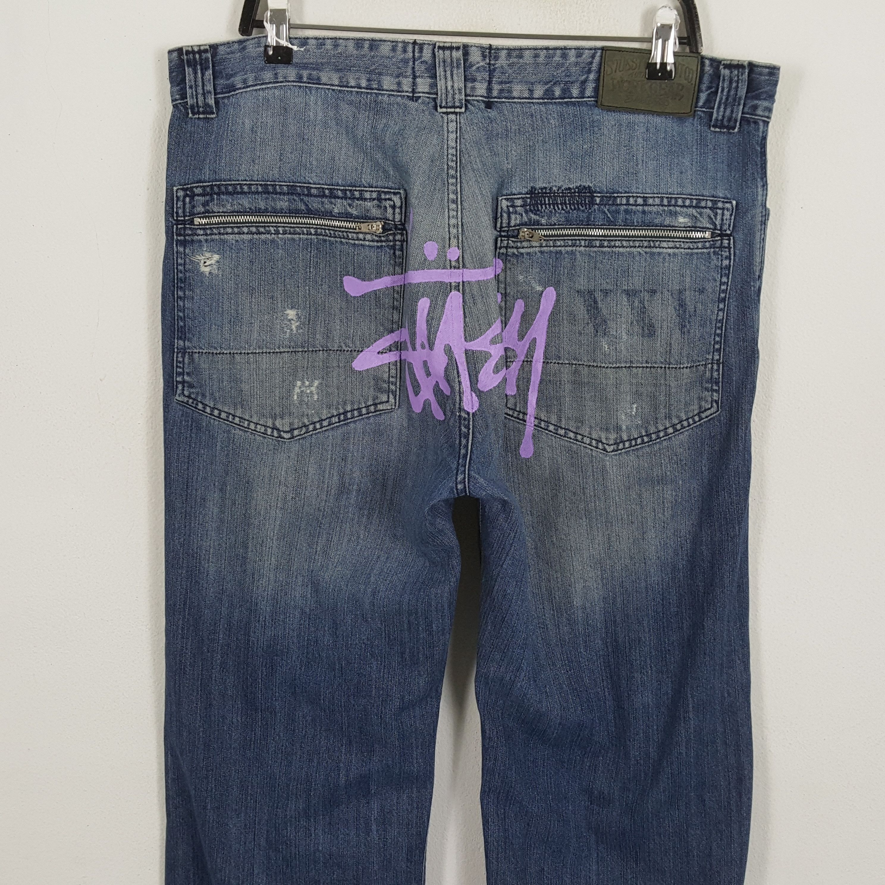 Stussy × Vintage STUSSY Streetwear Skateboard Style Custom Jeans Size US 38 / EU 54 - 2 Thumbnail