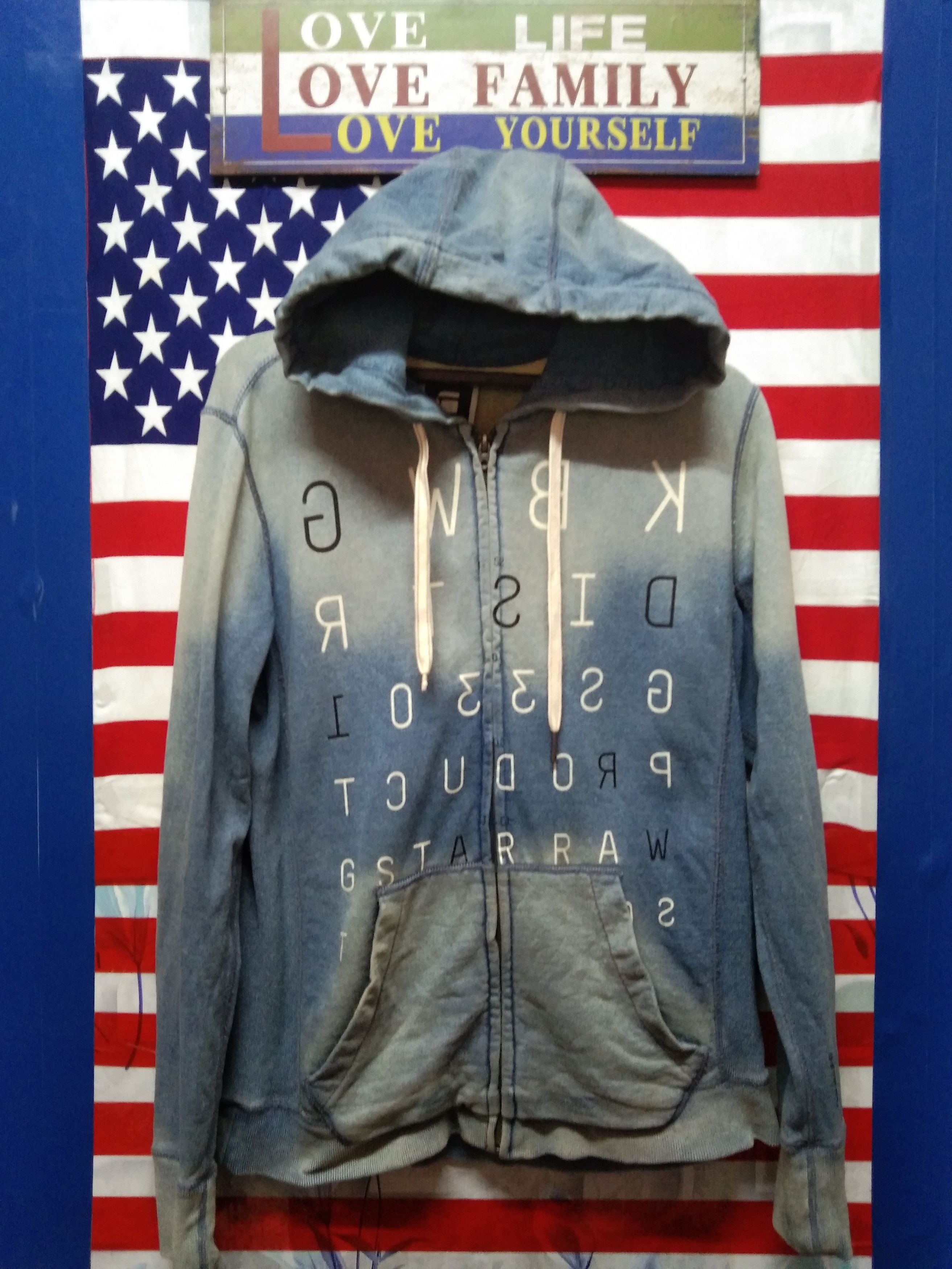 G-Star × Japanese Brand G STAR RAW SWEATERHOODIE FADED DESIGN Size US M / EU 48-50 / 2 - 1 Thumbnail
