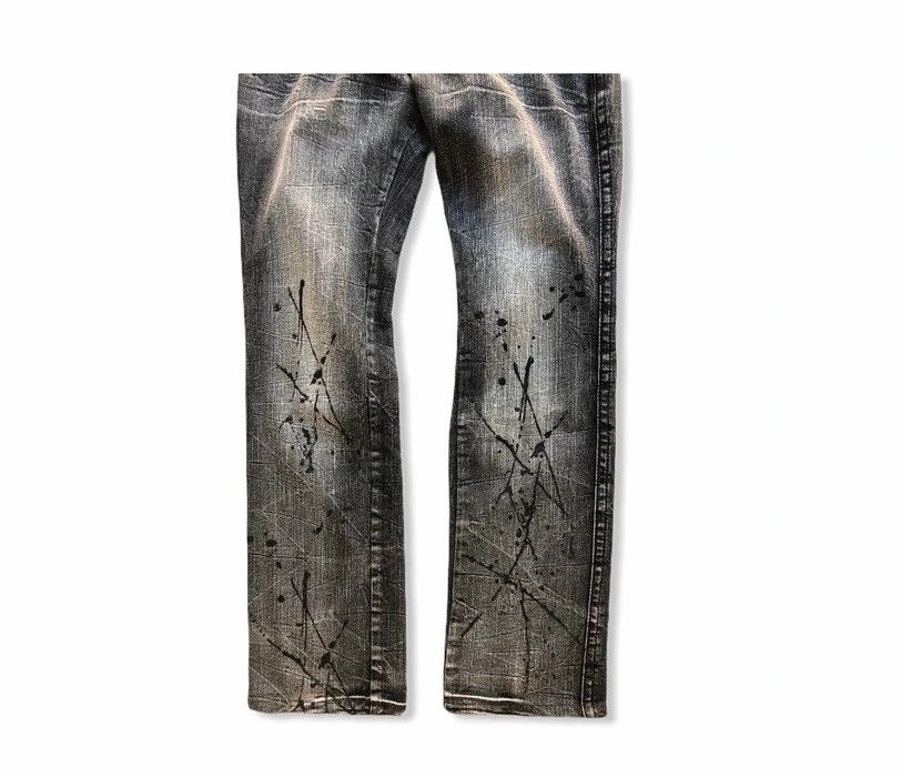 Japanese Brand Japanese Brand Blow By Blue Painted Splash Denim Pant Size US 29 - 4 Thumbnail