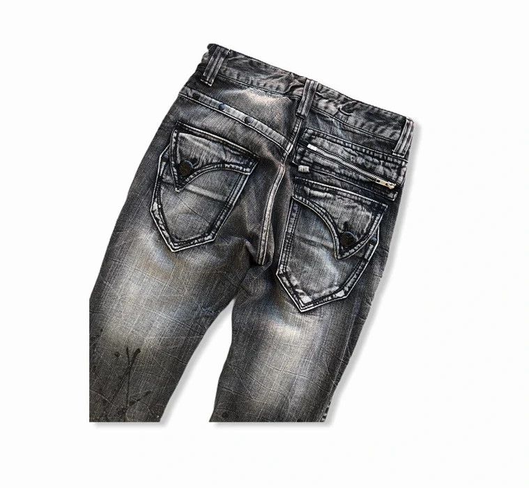 Japanese Brand Japanese Brand Blow By Blue Painted Splash Denim Pant Size US 29 - 9 Thumbnail