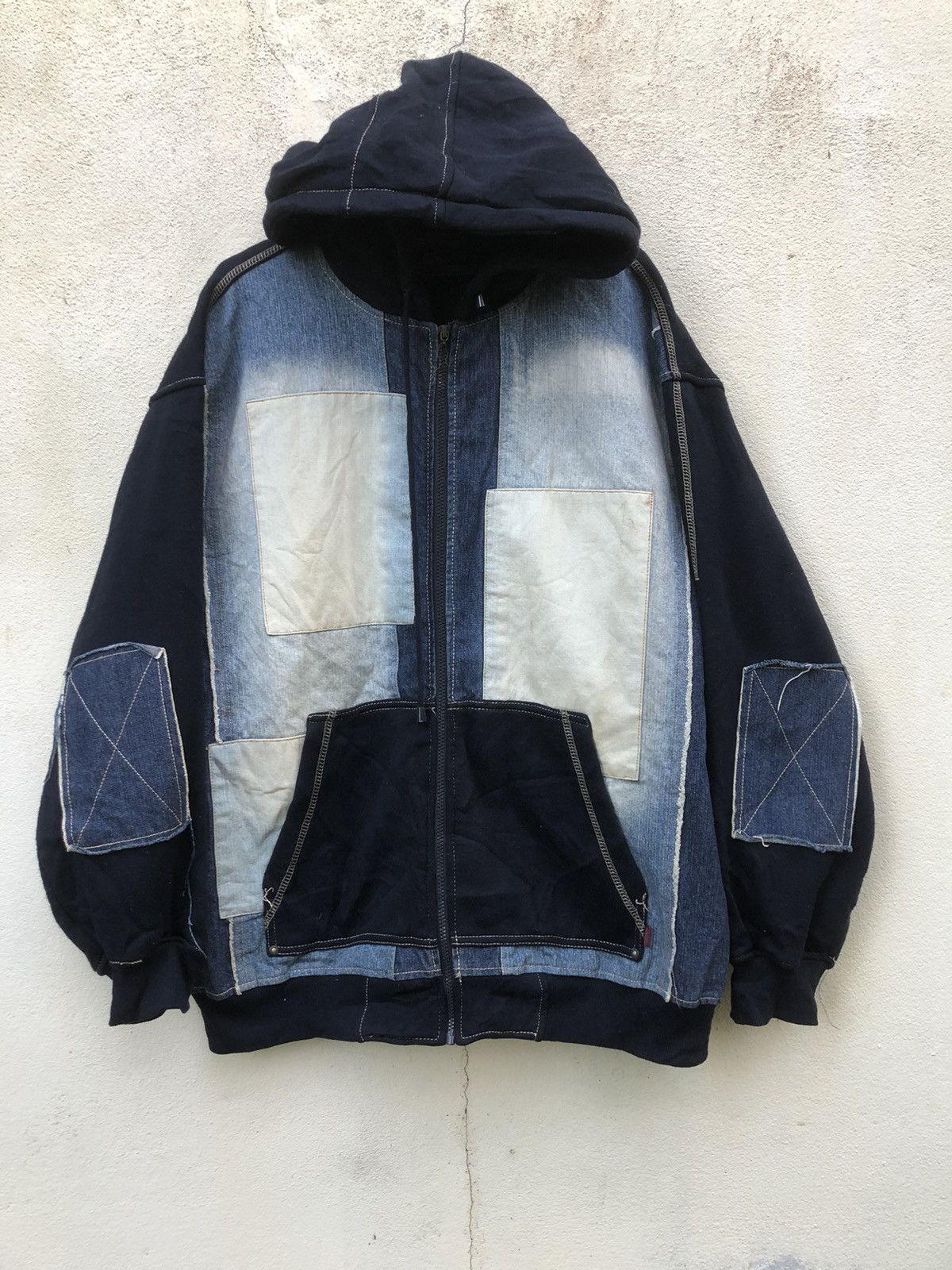 Japanese Brand 💥Boro Arigato BLUE BLUE Inspired Patches Hoodie Size US XL / EU 56 / 4 - 1 Thumbnail