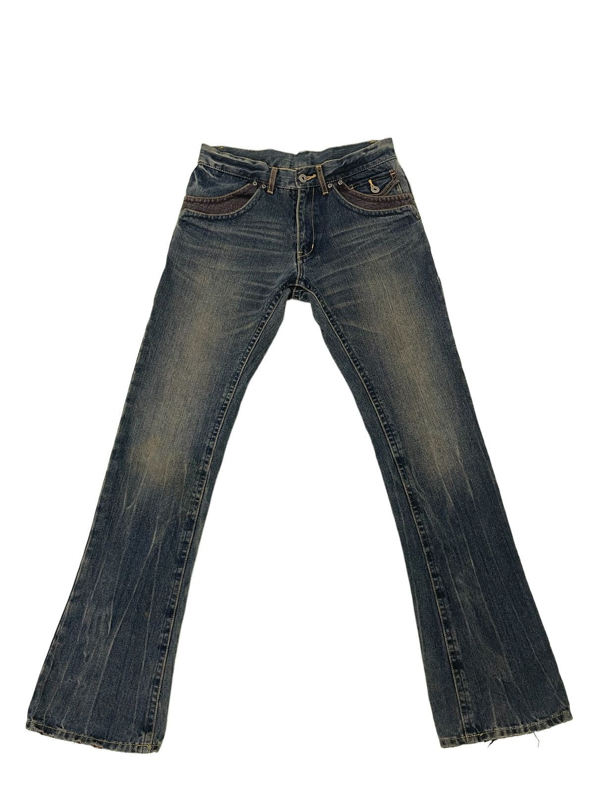 Japanese Brand Flare Jeans Male&Co Japan Boot Cut Low Rise Denim 2🟦6 Size US 30 / EU 46 - 2 Thumbnail