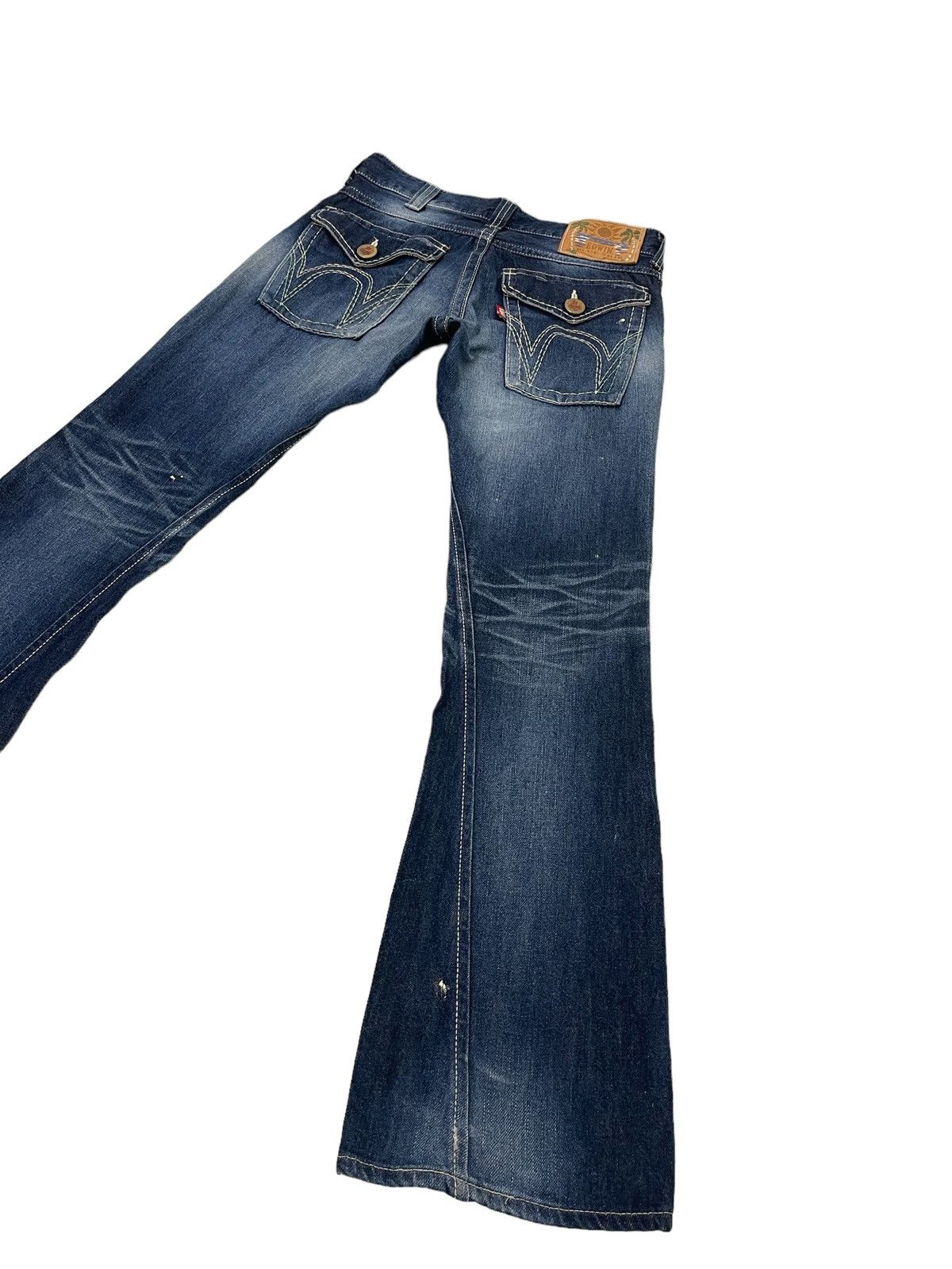 Edwin Flare Jeans Edwin Wash Clawmark Denim Boot Cut 2🟦6 Size US 33 - 14 Thumbnail