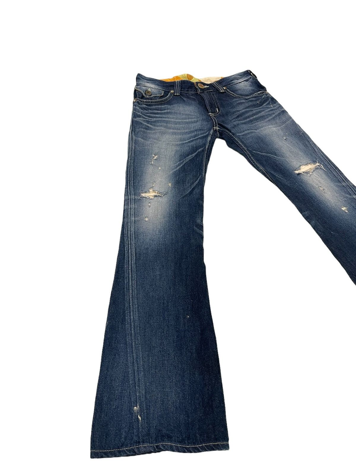 Edwin Flare Jeans Edwin Wash Clawmark Denim Boot Cut 2🟦6 Size US 33 - 1 Thumbnail