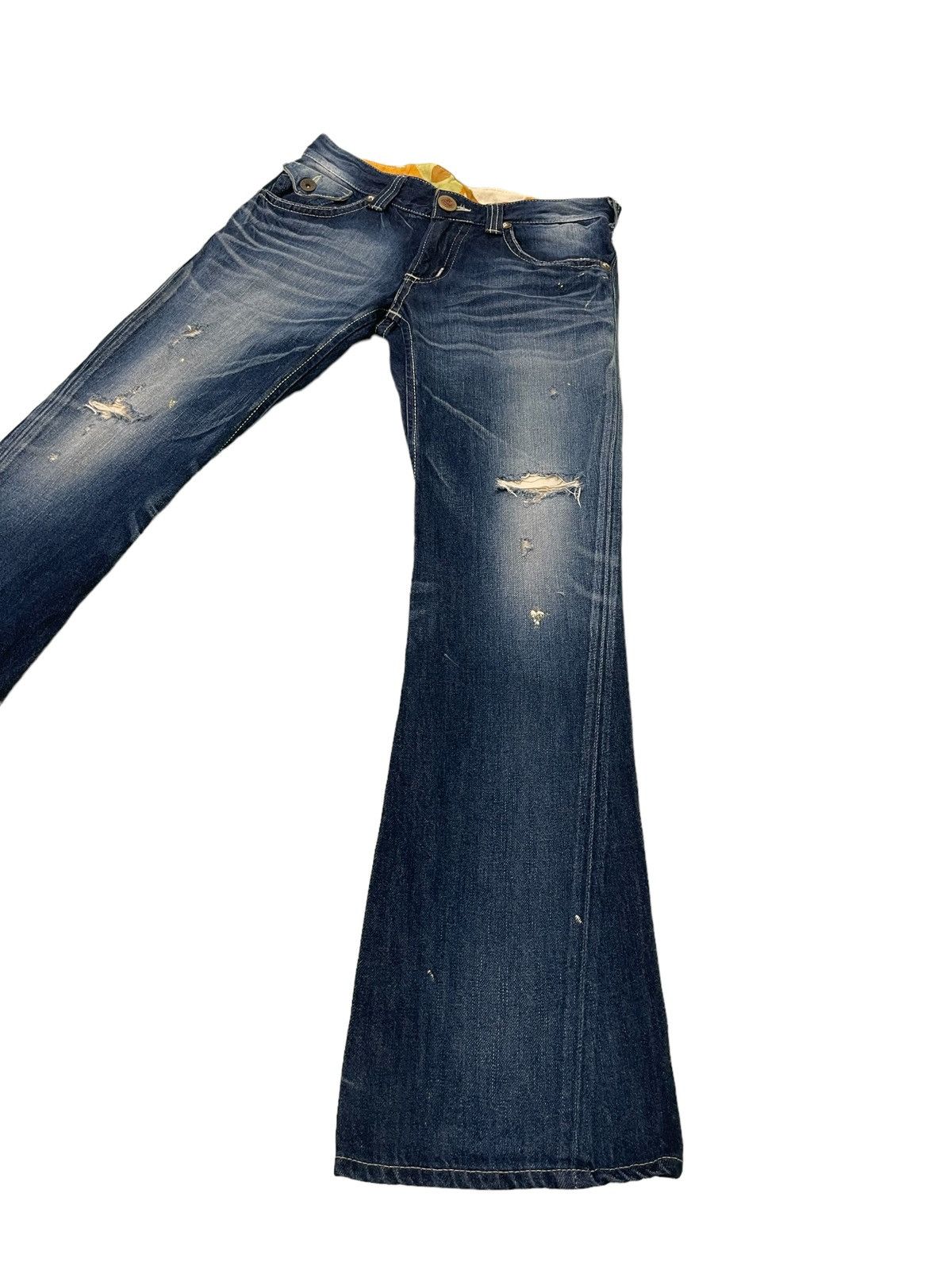 Edwin Flare Jeans Edwin Wash Clawmark Denim Boot Cut 2🟦6 Size US 33 - 3 Thumbnail
