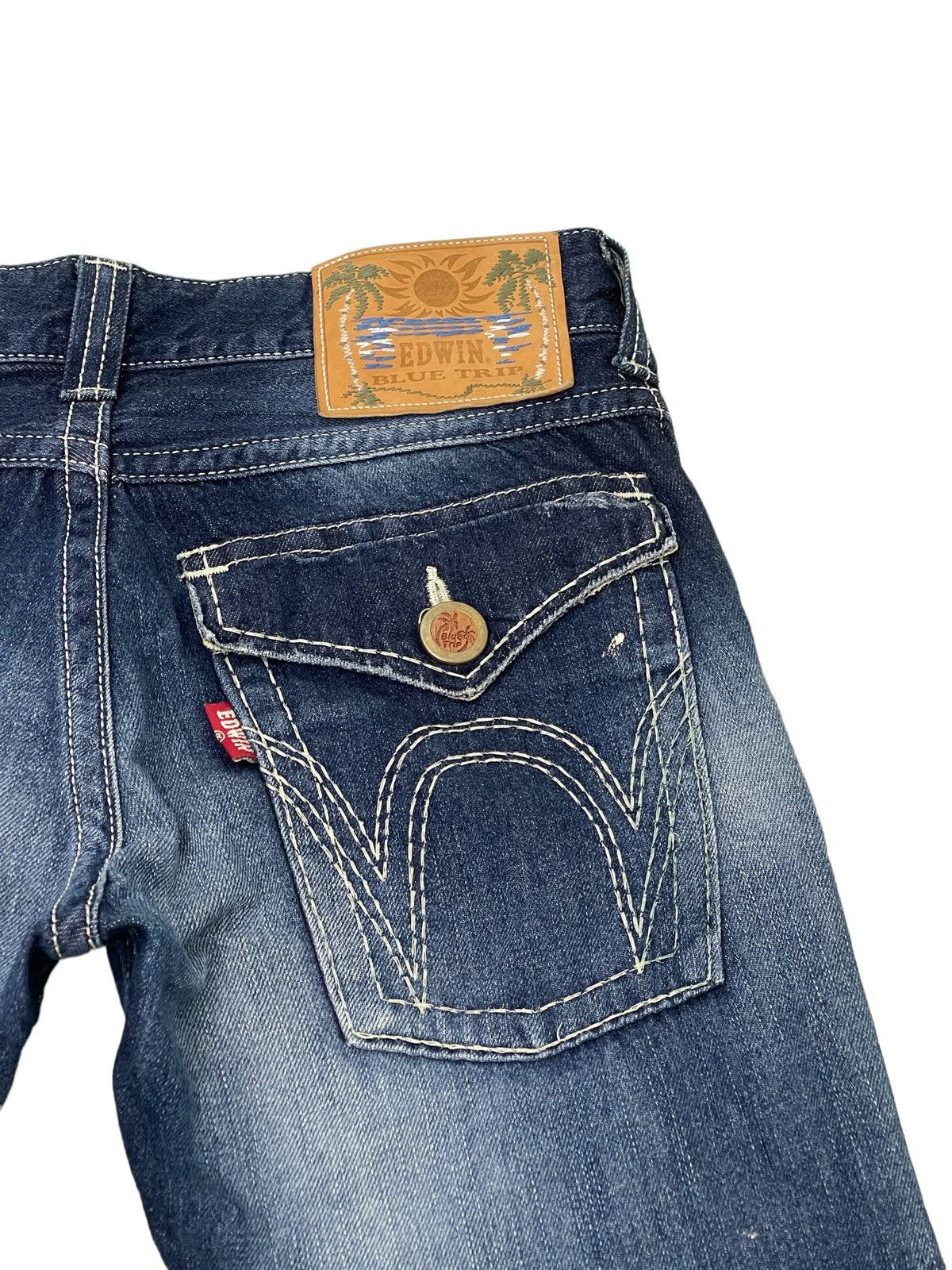 Edwin Flare Jeans Edwin Wash Clawmark Denim Boot Cut 2🟦6 Size US 33 - 19 Thumbnail