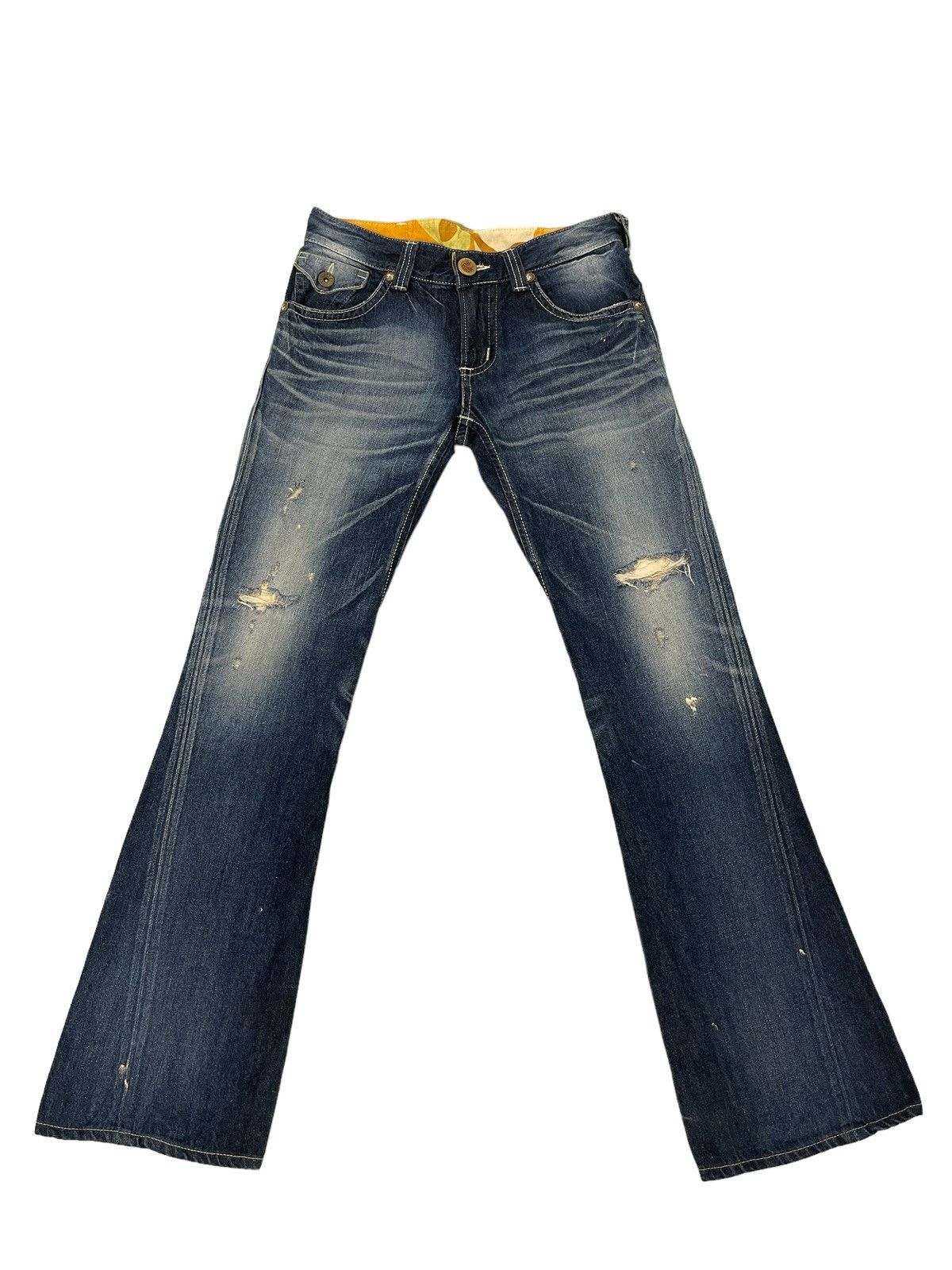 Edwin Flare Jeans Edwin Wash Clawmark Denim Boot Cut 2🟦6 Size US 33 - 2 Thumbnail