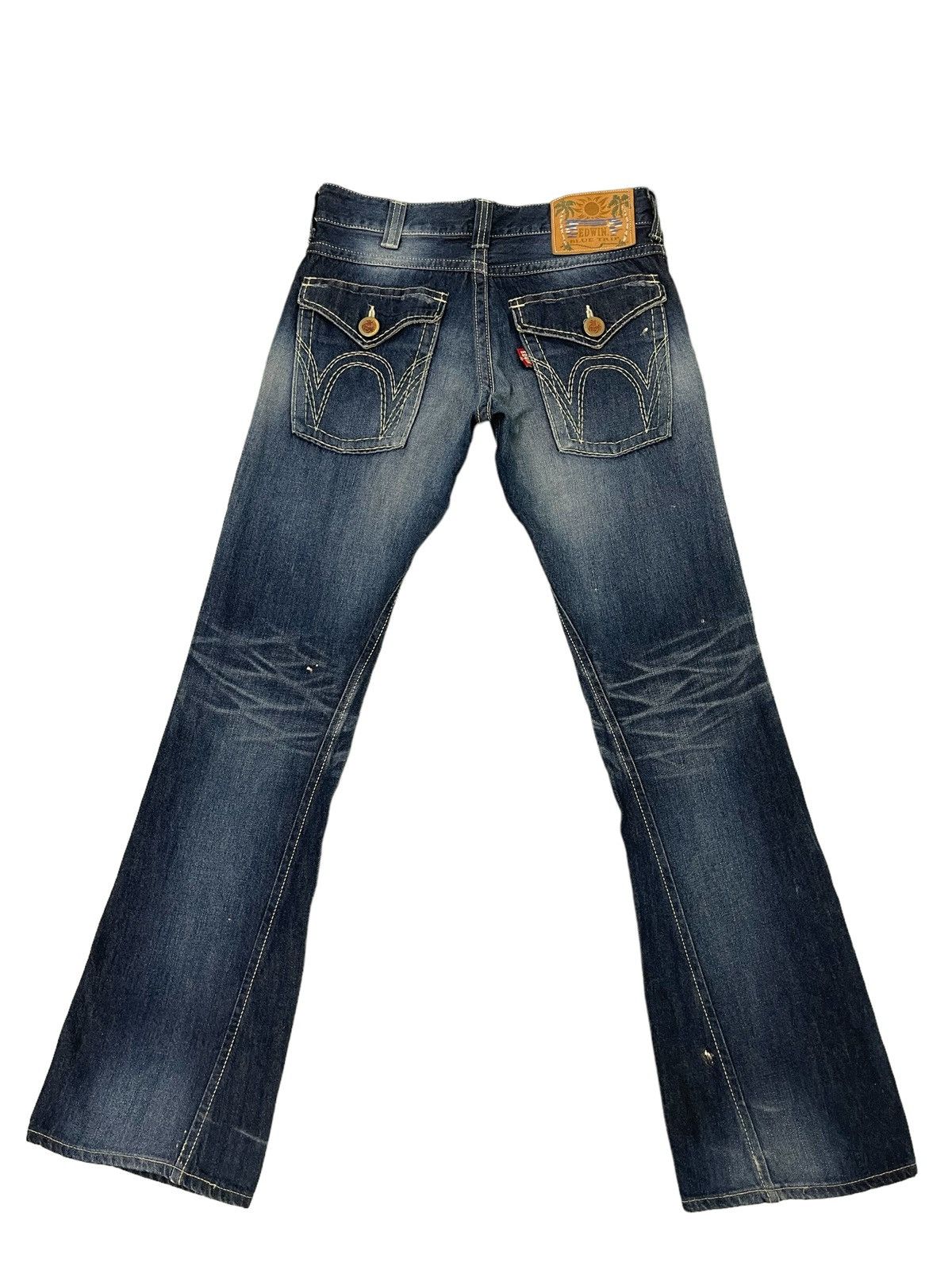 Edwin Flare Jeans Edwin Wash Clawmark Denim Boot Cut 2🟦6 Size US 33 - 12 Thumbnail
