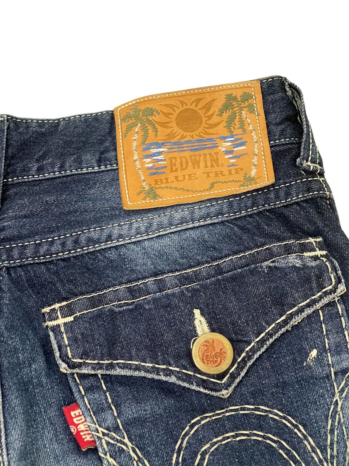 Edwin Flare Jeans Edwin Wash Clawmark Denim Boot Cut 2🟦6 Size US 33 - 21 Thumbnail