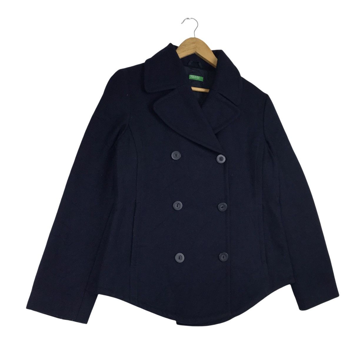 United Colors Of Benetton United Colors Of Benetton Peacoat DoubleBreasted WoolJacket Size US S / EU 44-46 / 1 - 3 Thumbnail