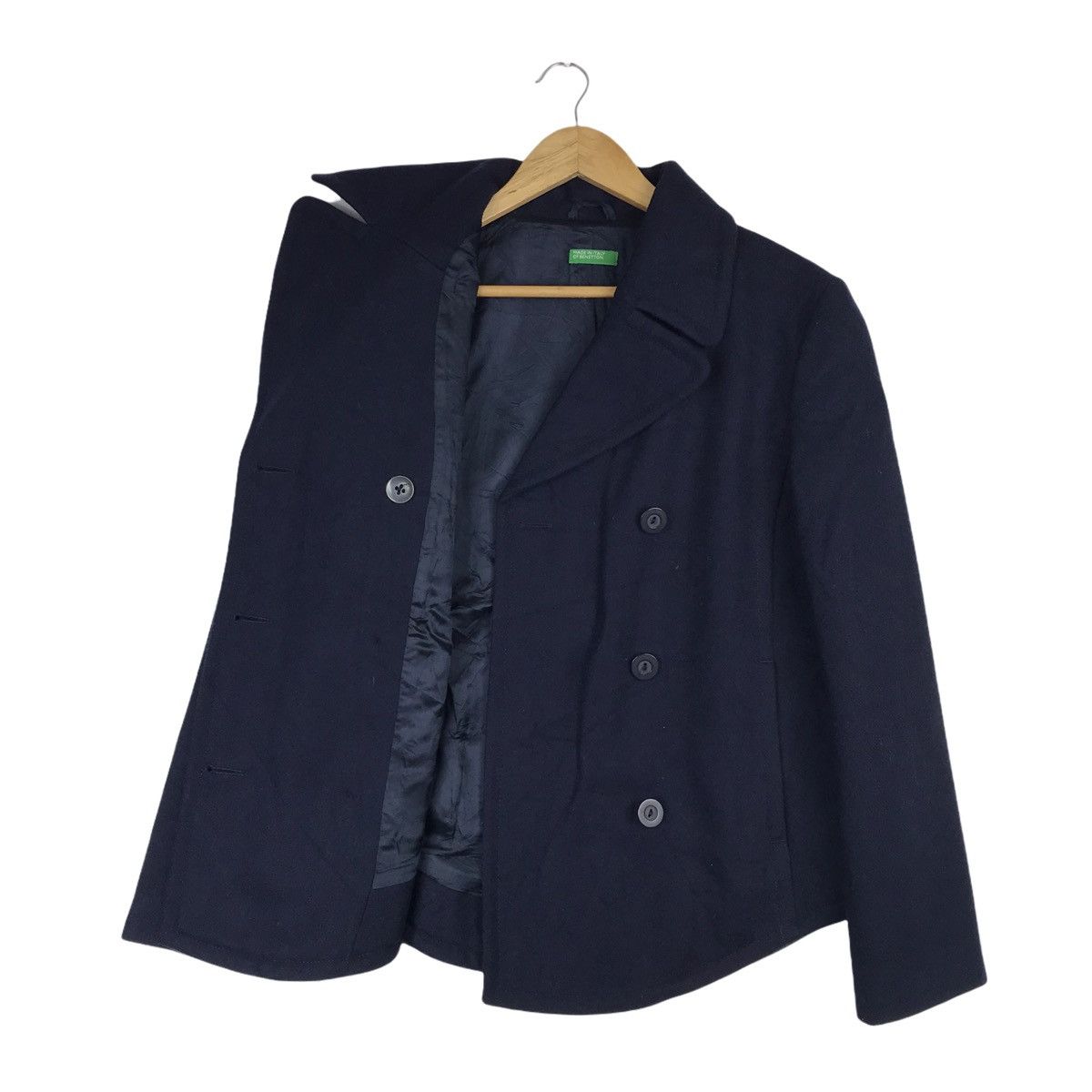 United Colors Of Benetton United Colors Of Benetton Peacoat DoubleBreasted WoolJacket Size US S / EU 44-46 / 1 - 7 Thumbnail