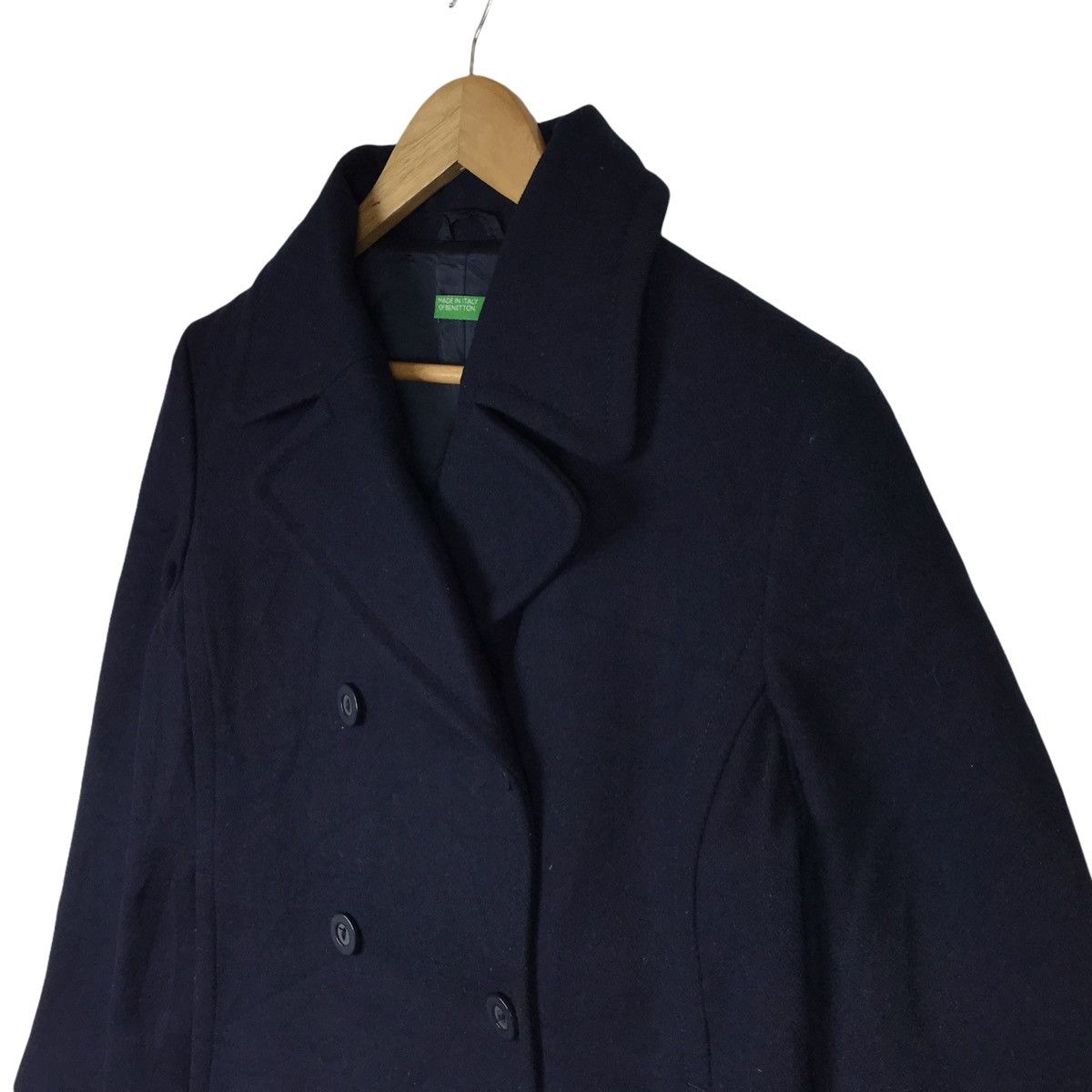 United Colors Of Benetton United Colors Of Benetton Peacoat DoubleBreasted WoolJacket Size US S / EU 44-46 / 1 - 4 Thumbnail