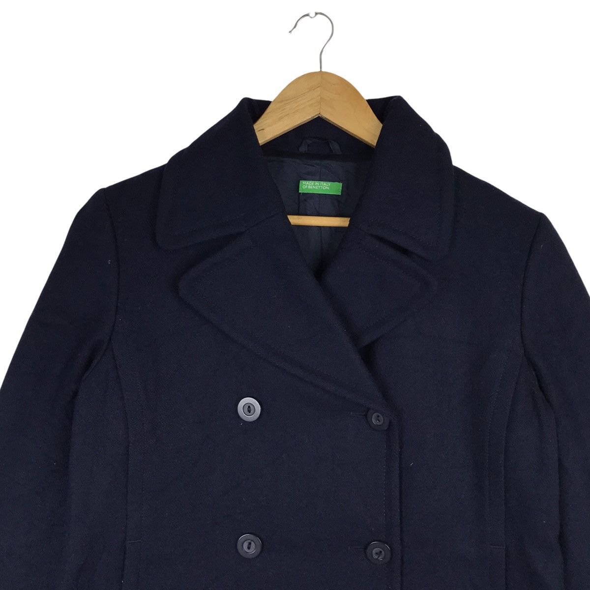 United Colors Of Benetton United Colors Of Benetton Peacoat DoubleBreasted WoolJacket Size US S / EU 44-46 / 1 - 2 Thumbnail