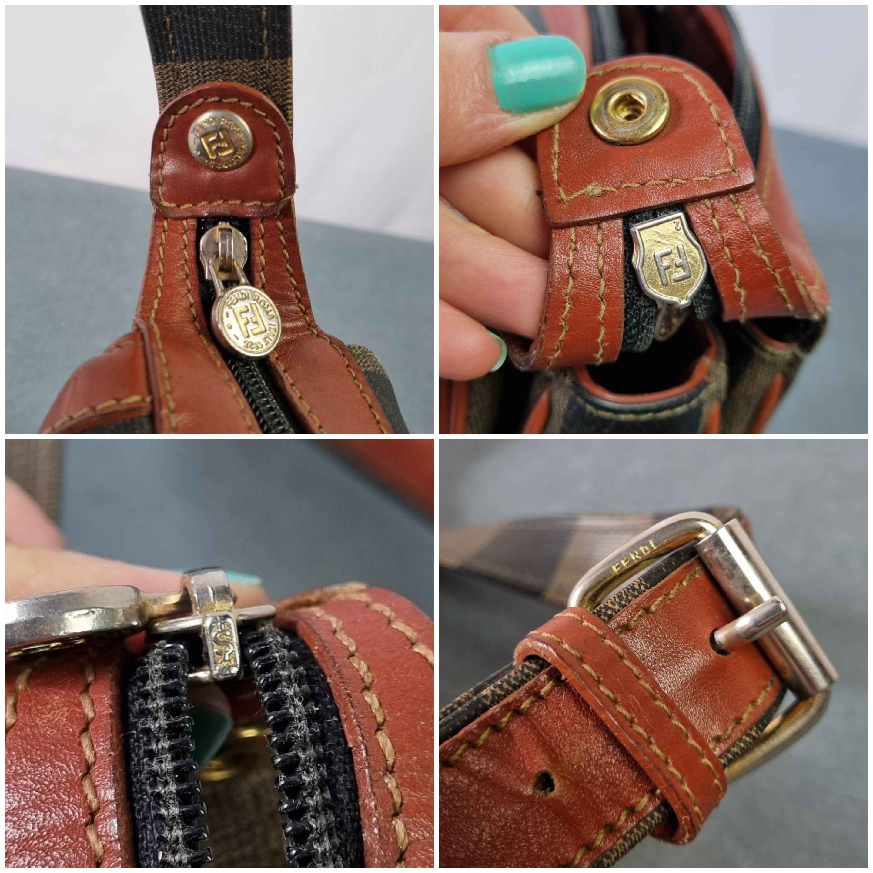 Fendi × Leather × Vintage 90s Vintage FENDI Leather Straps Shoulder Bag Size ONE SIZE - 12 Thumbnail