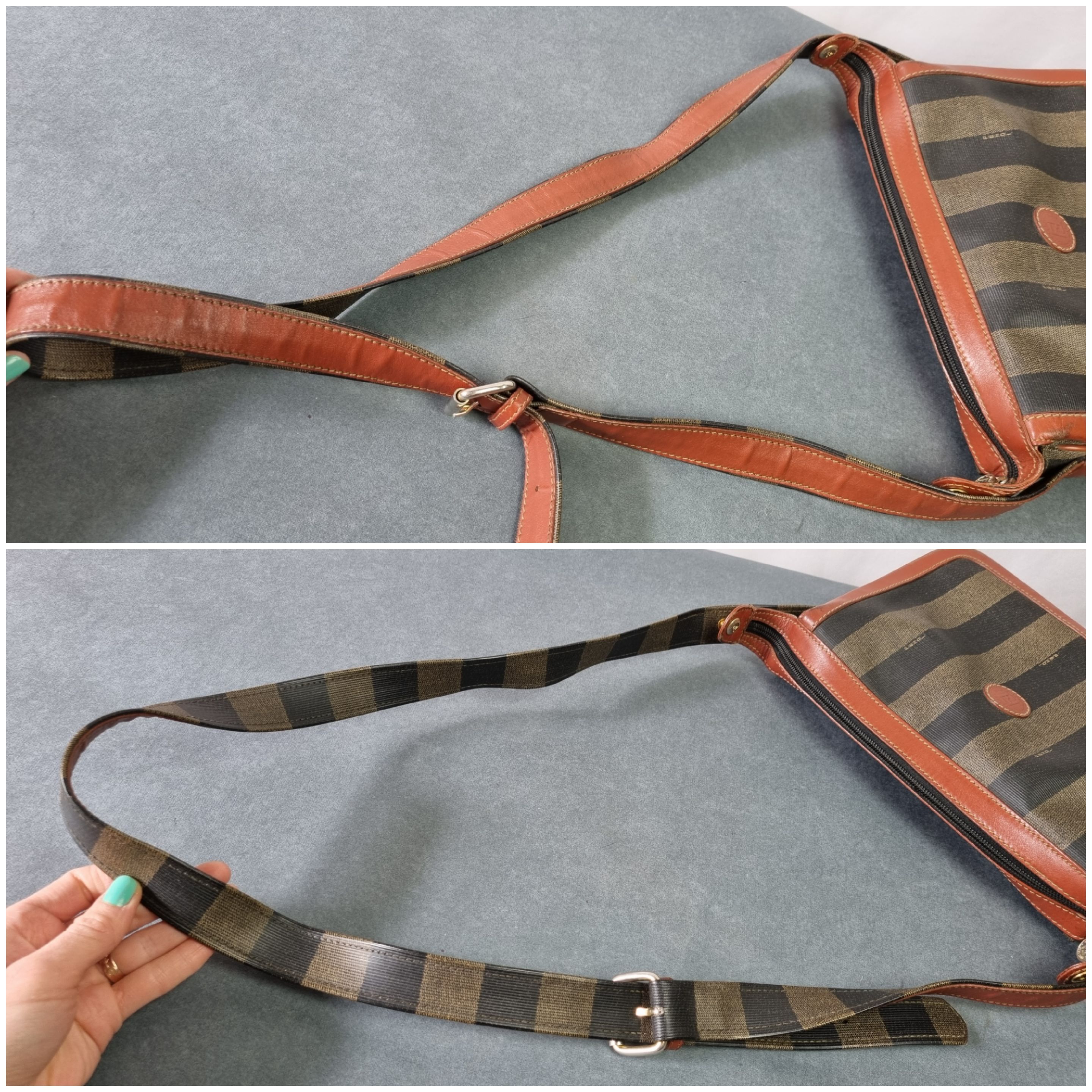 Fendi × Leather × Vintage 90s Vintage FENDI Leather Straps Shoulder Bag Size ONE SIZE - 18 Thumbnail