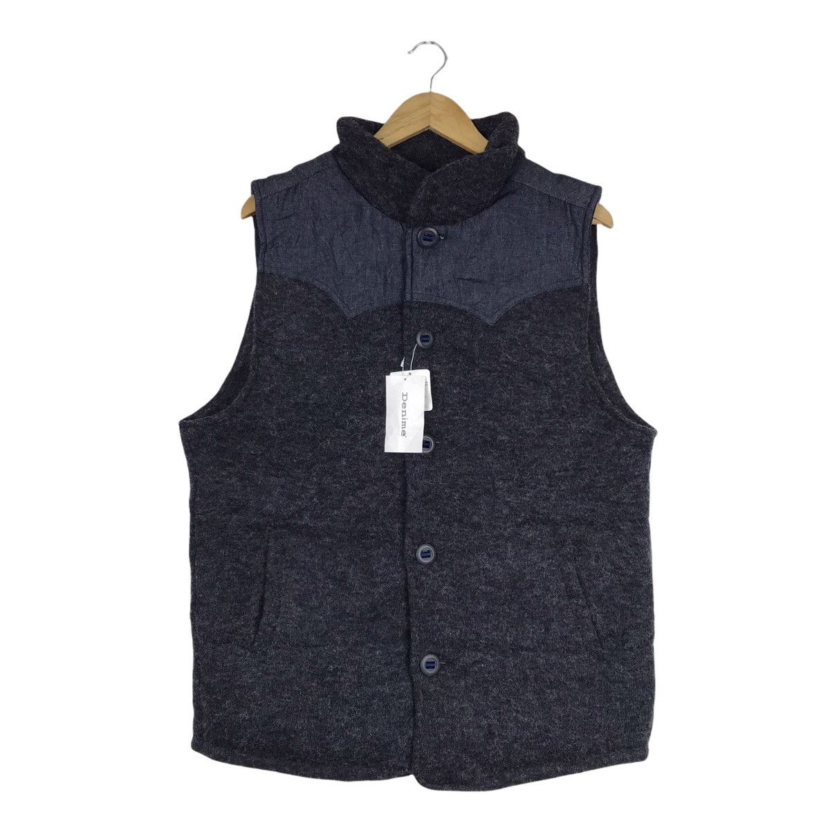 Denime × Japanese Brand Denime Japan Vest Gilet Tactical Sweater Size US L / EU 52-54 / 3 - 1 Thumbnail