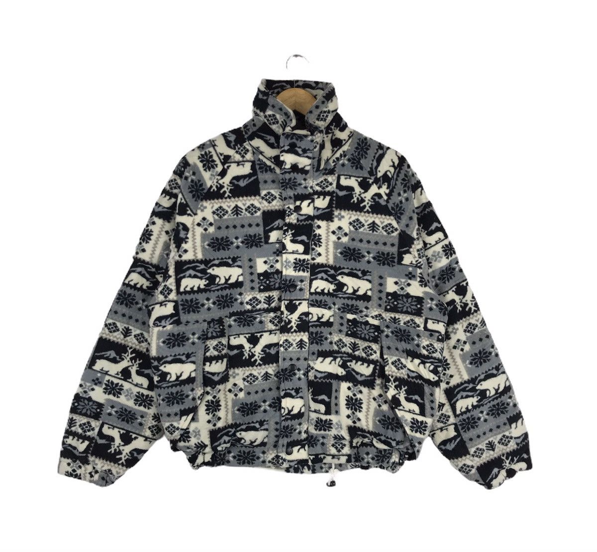 Vintage Vintage Pop Art Animal Abstract Puffer Bomber Jacket Size US L / EU 52-54 / 3 - 1 Thumbnail