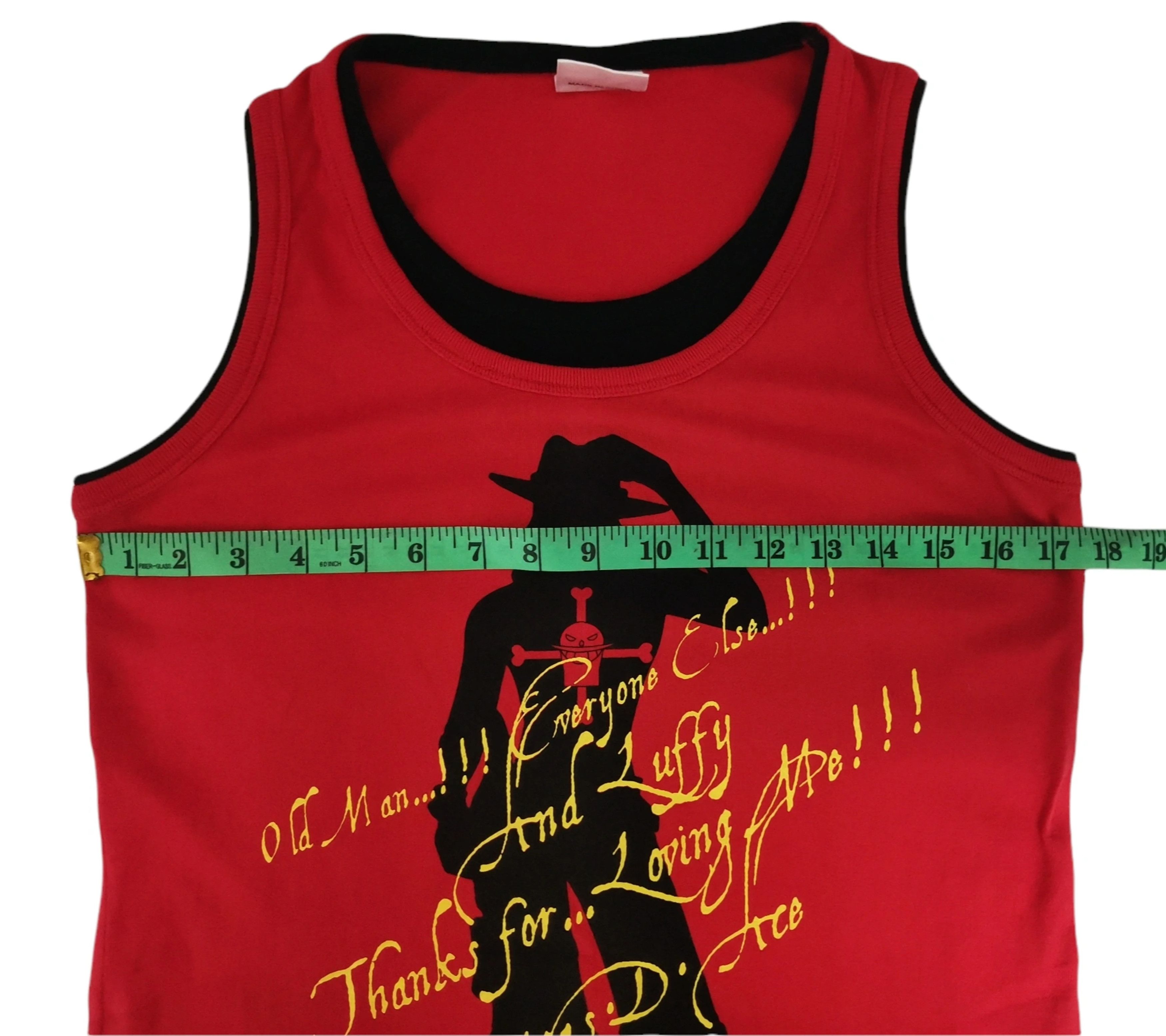 Anime One Piece Portgas d Ace Japan Anime Sleeveless Akira Eva Size US M / EU 48-50 / 2 - 5 Thumbnail