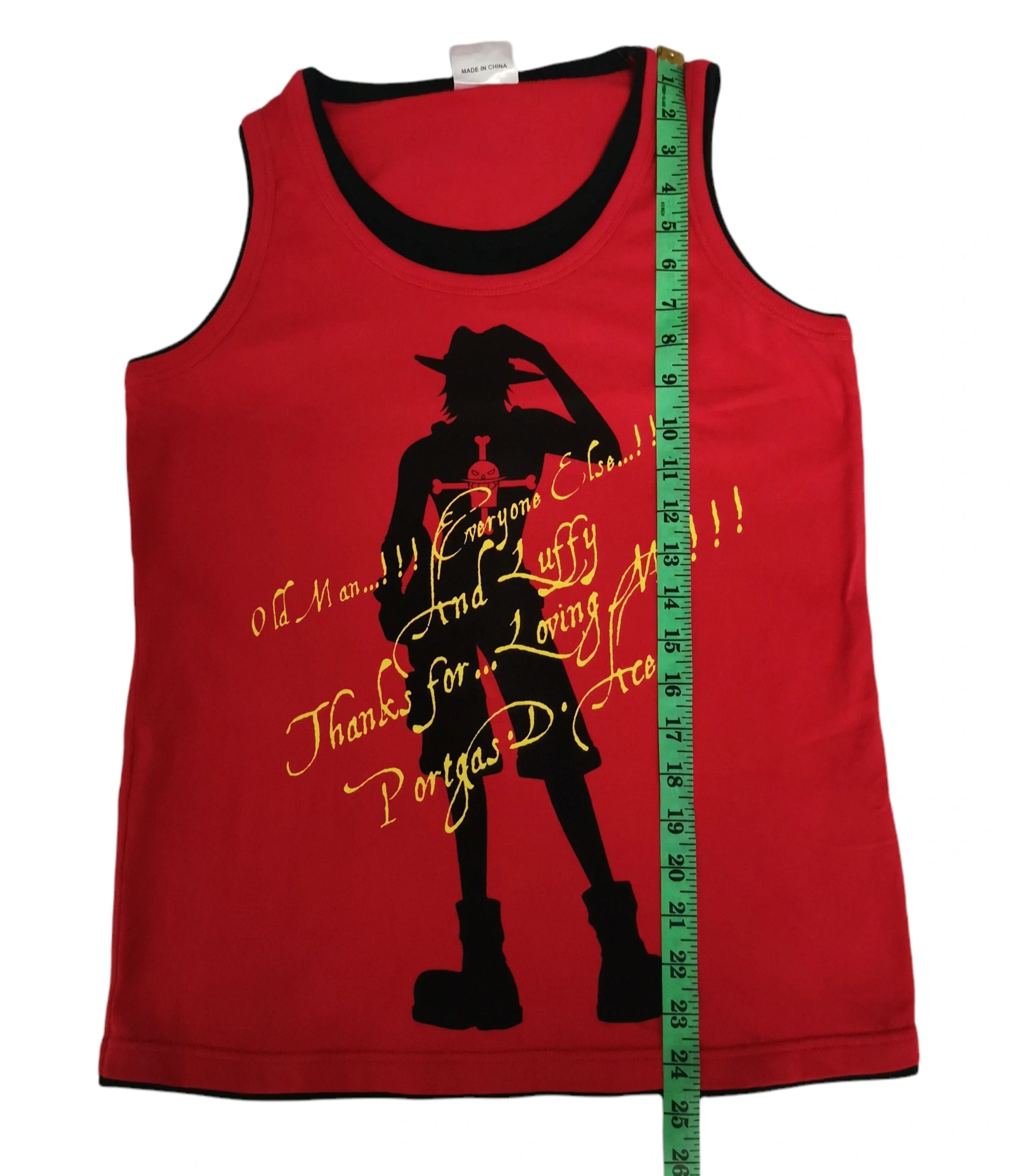 Anime One Piece Portgas d Ace Japan Anime Sleeveless Akira Eva Size US M / EU 48-50 / 2 - 4 Thumbnail